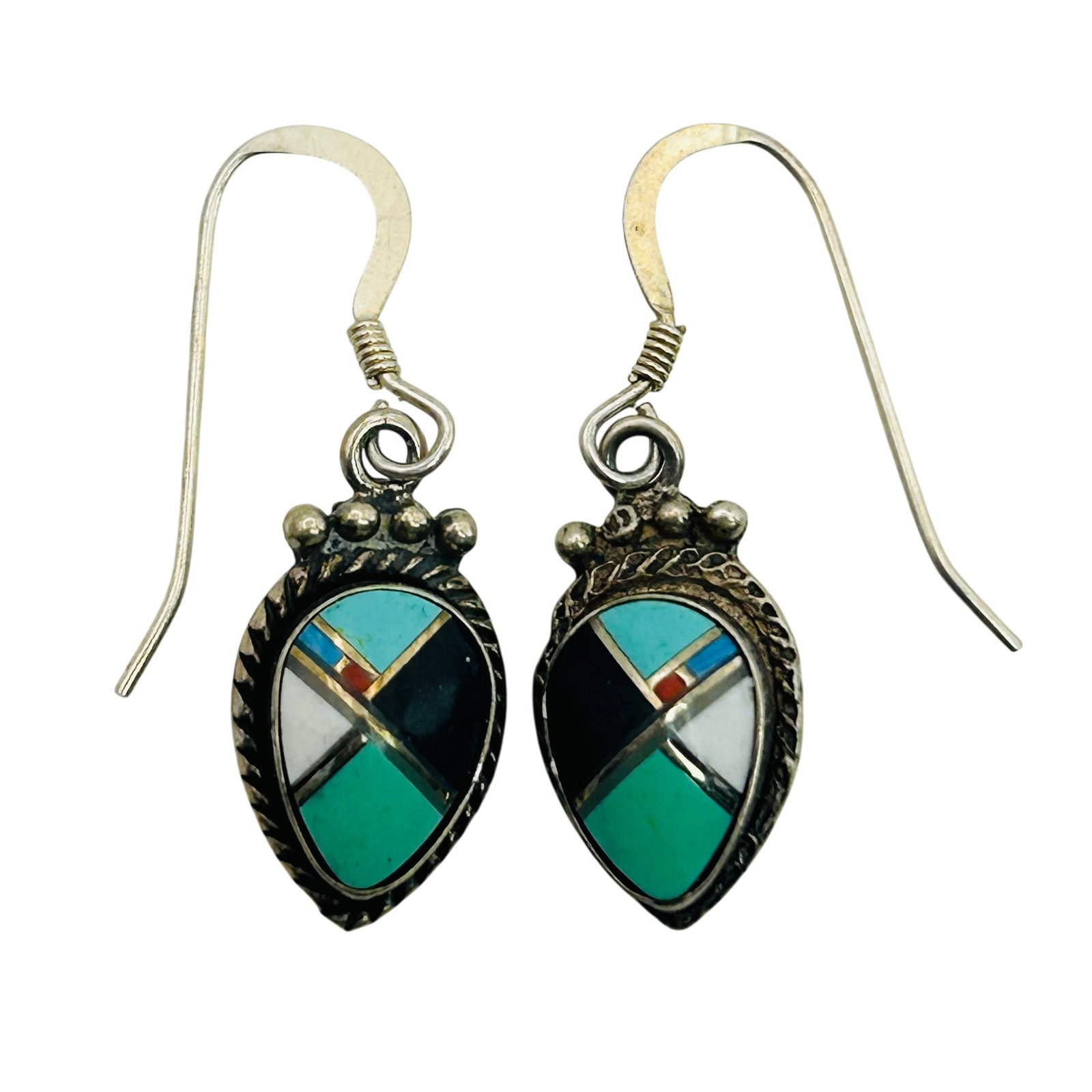Sterling Southwest Hook Back Earrings: Sterling southwest hook back earrings. 2.8g