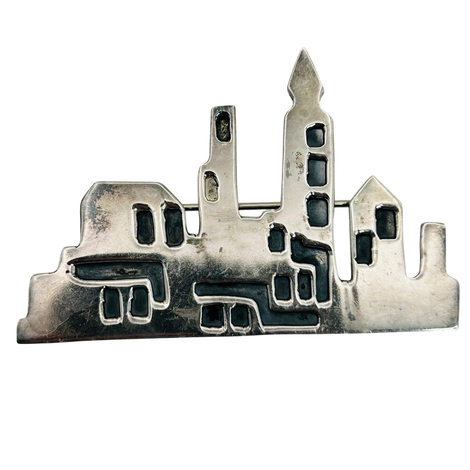 PLATA Mexico Sterling City Brooch (1 of 5)