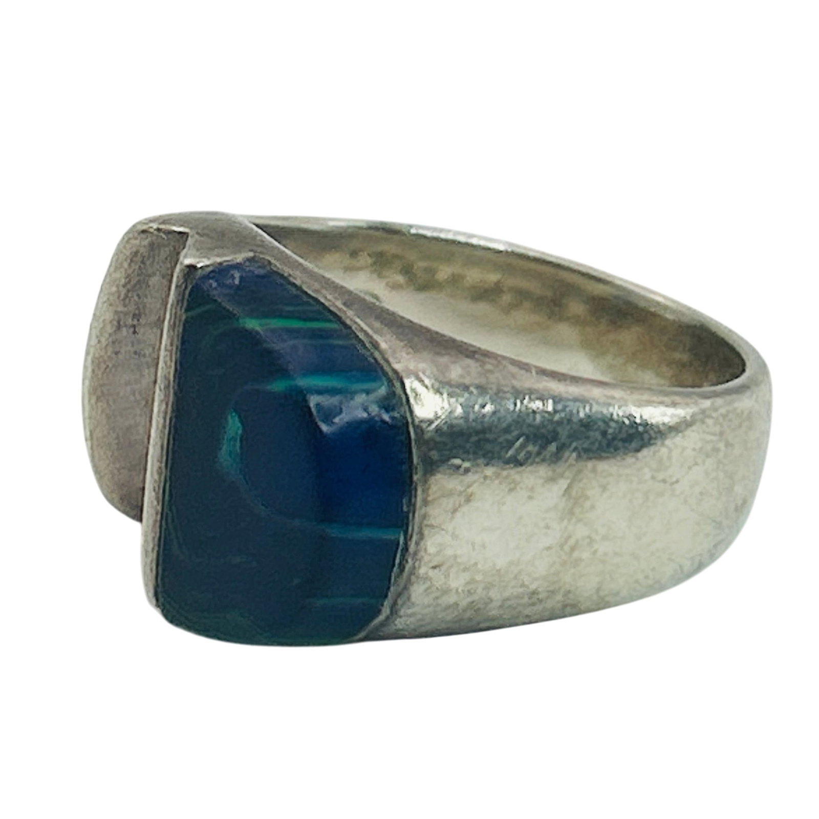 Mexico Sterling Lapis Lazuli Ring Size 7 (1 of 8)