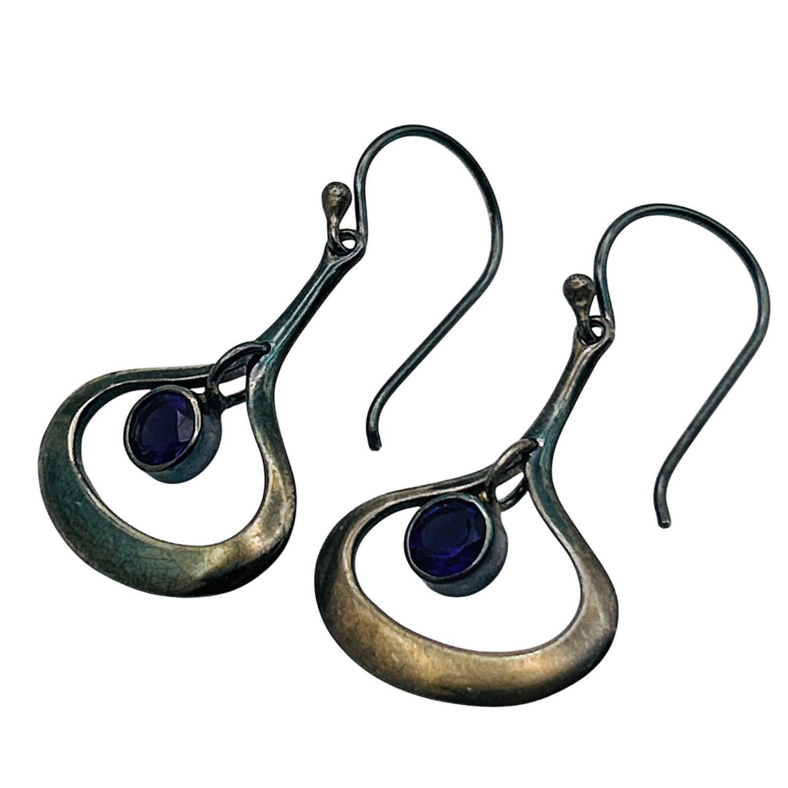 Sterling Amethyst Hook Back Earrings (1 of 5)