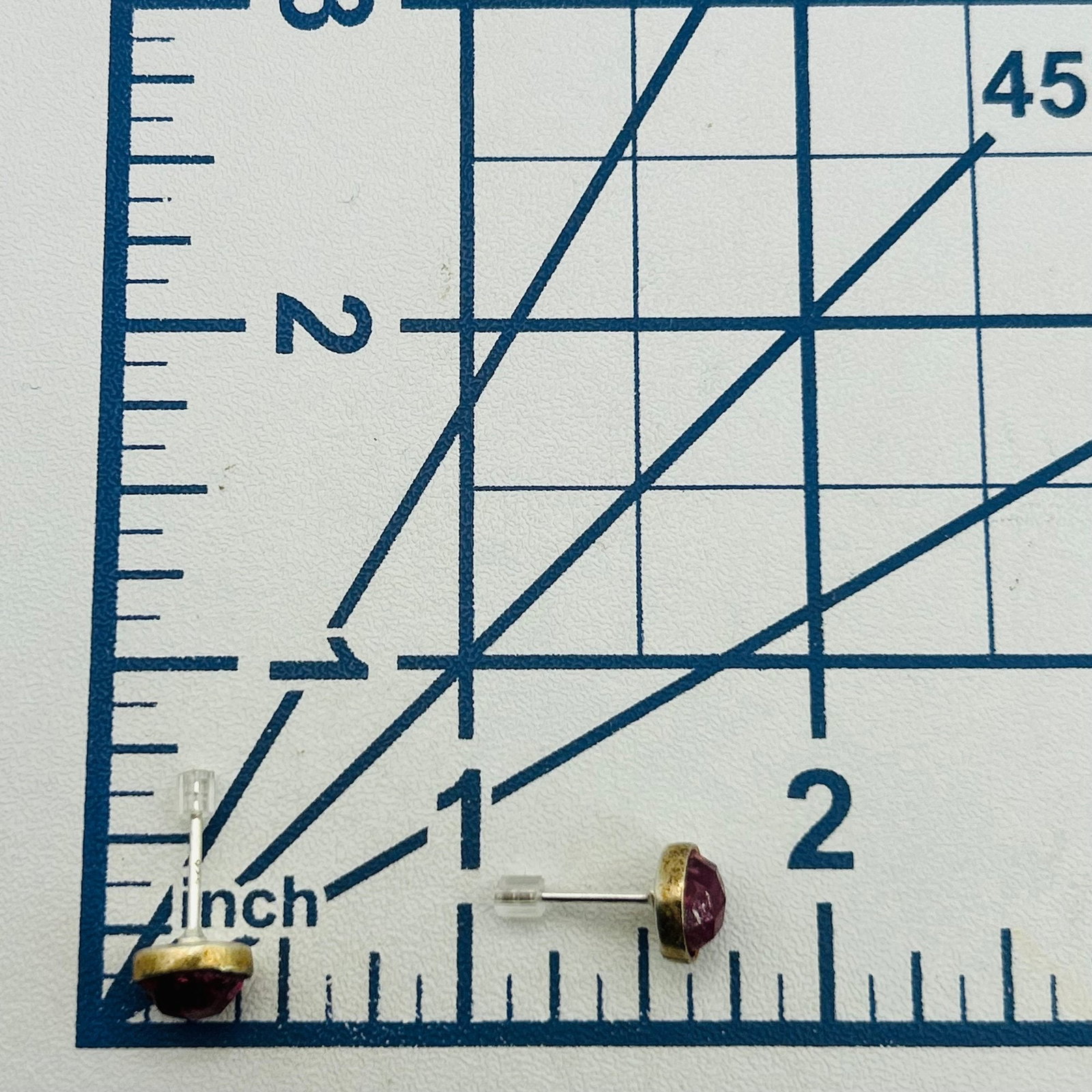 Sterling Ruby Stud Earrings - 4