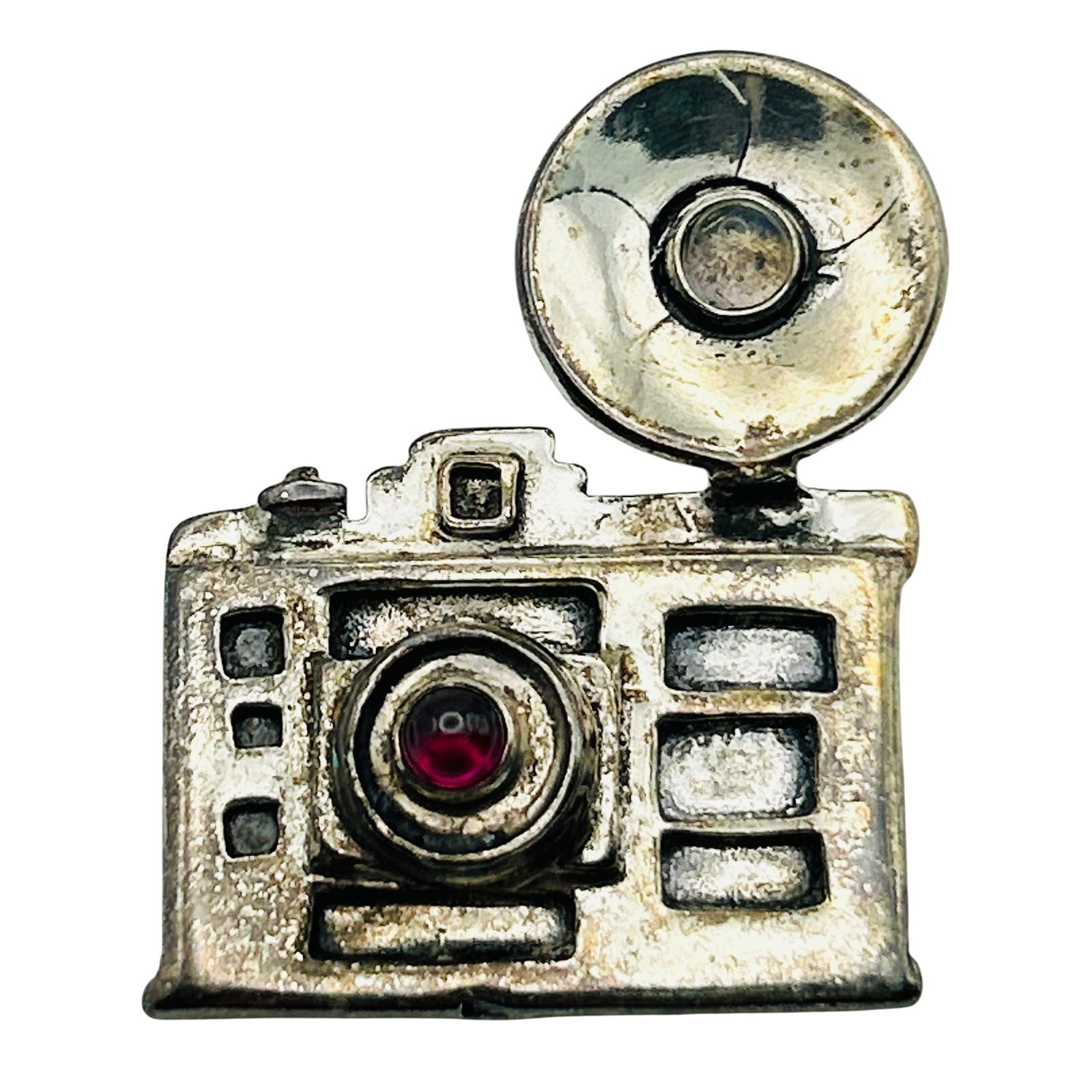 Great Falls Metal Works Sterling Camera Brooch: Great Falls Metal Works Sterling Camera Brooch. 10.5g