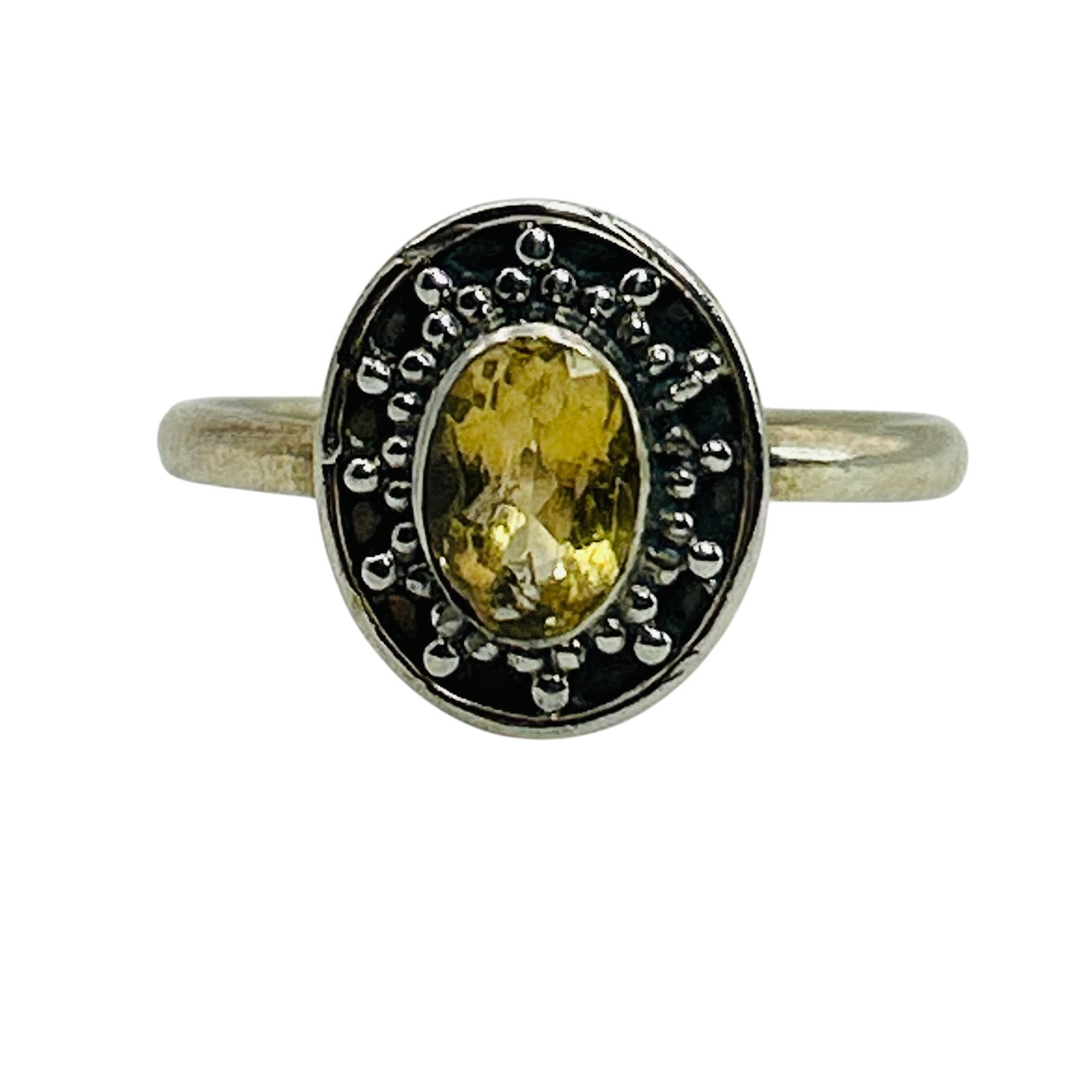 Sterling Citrine Decorative Ring Size 8.5 (1 of 7)