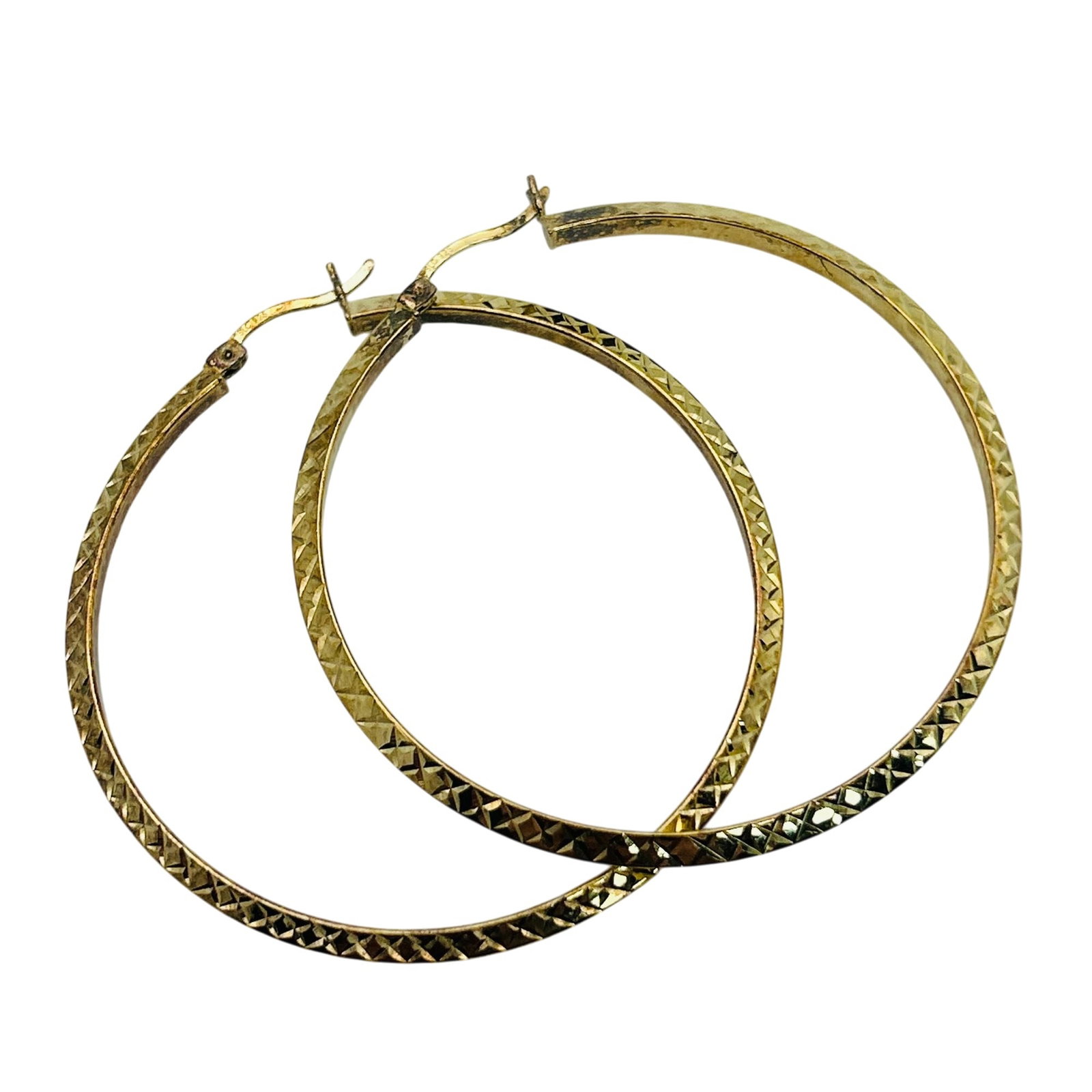 Signed Sterling Hoop Earrings: Signed SLC Sterling Hoop Earrings. 4.9g