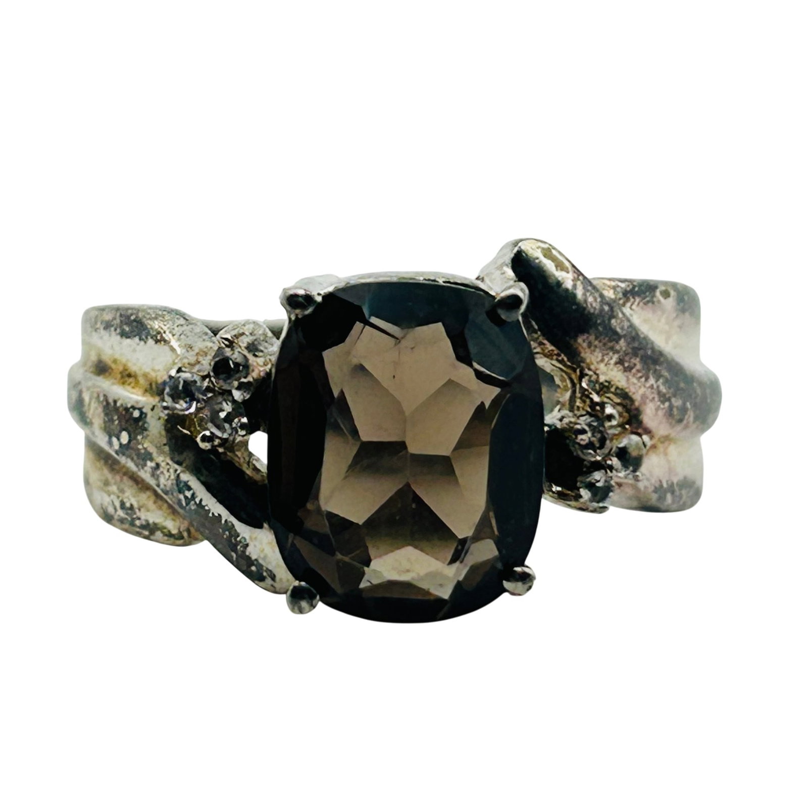 Sterling Smoky Quartz Ring Size 7 (1 of 6)