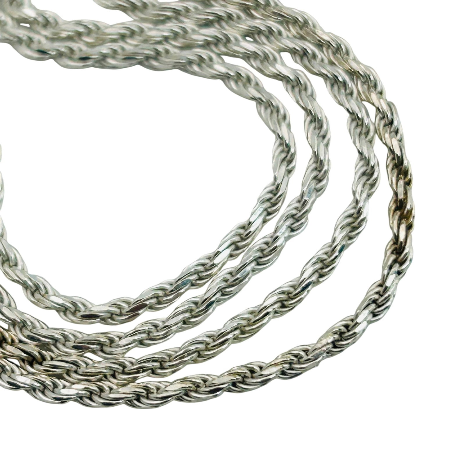 Signed Sterling Rope Chain Necklace (1 of 4)