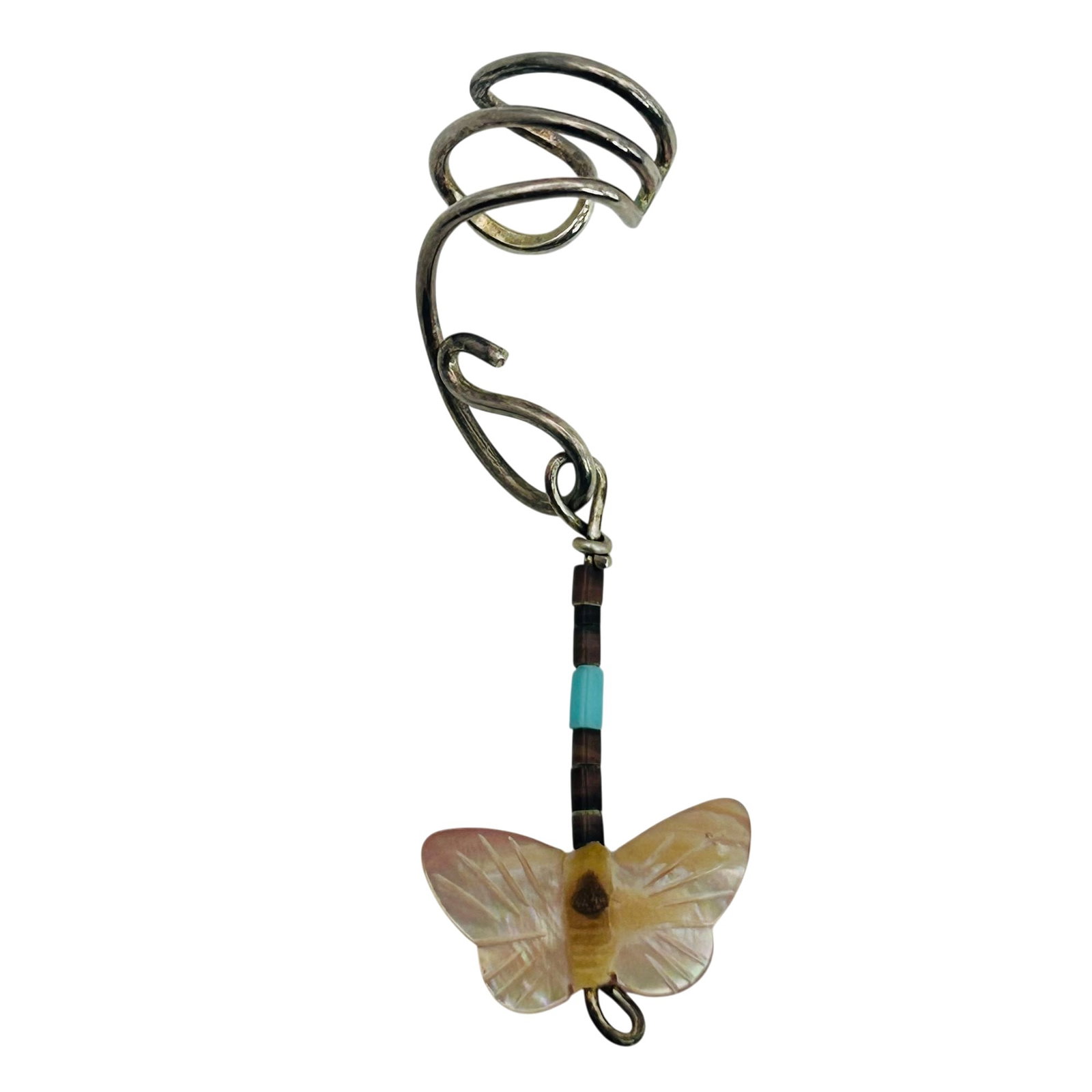 Sterling Mother Of Pearl Butterfly Sw Cuff Earring (1 of 5)