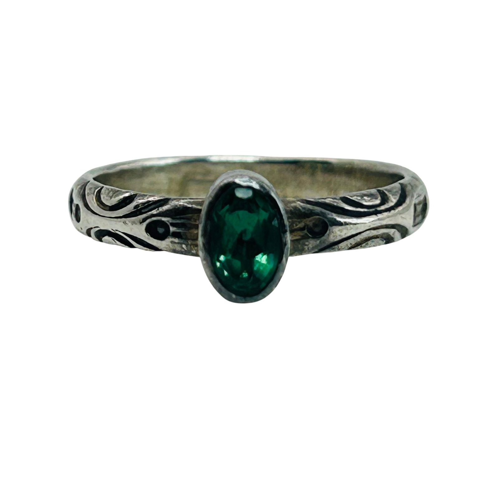 Sterling Emerald Ring Size 6.5 (1 of 7)
