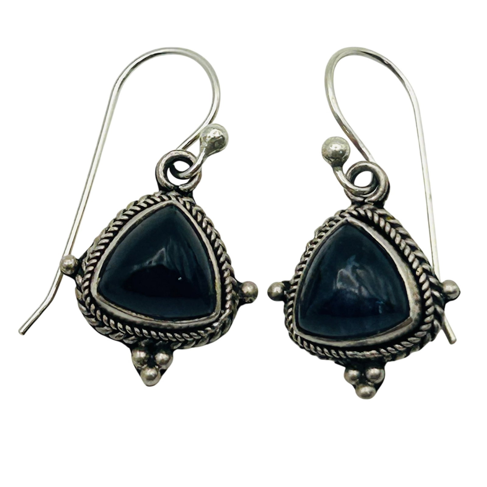 Sterling Tourmaline Hook Back Earrings (1 of 4)