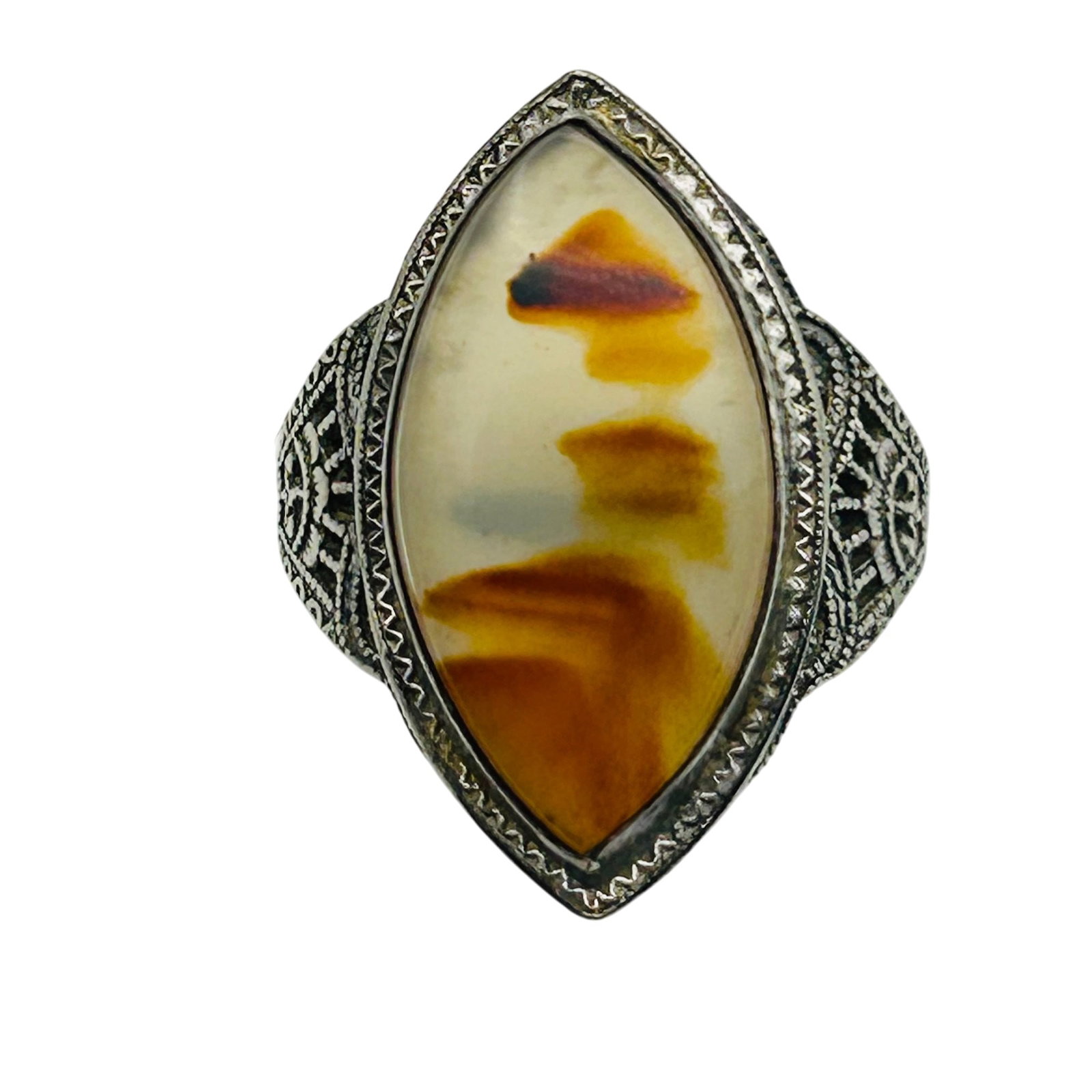 Sterling Banded Agate Ring Size 7 (1 of 7)