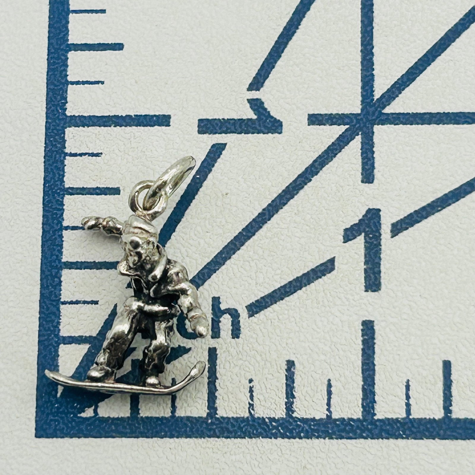 Sterling Snowboard Charm - 4