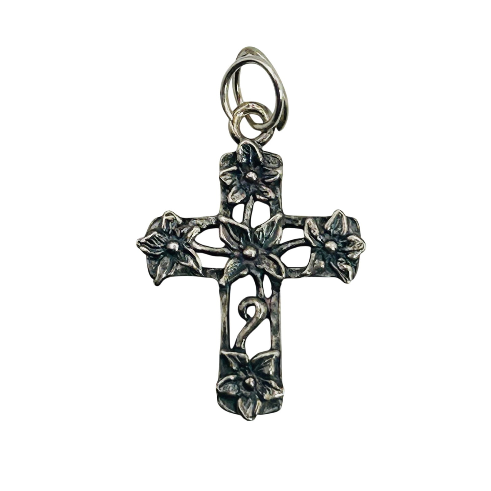 Signed Sterling Cross Pendant (1 of 4)