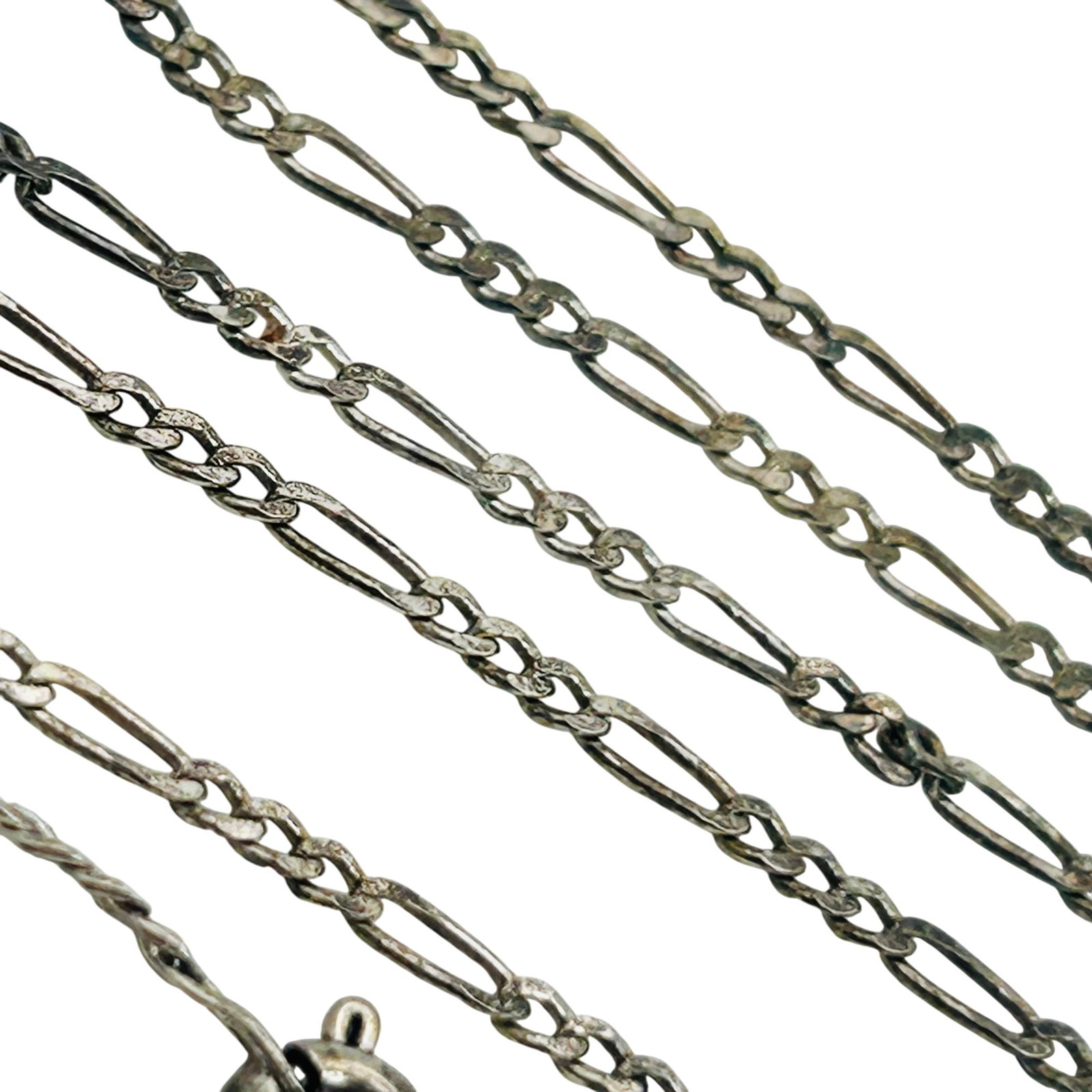 Sterling Figaro Chain Necklace (1 of 4)