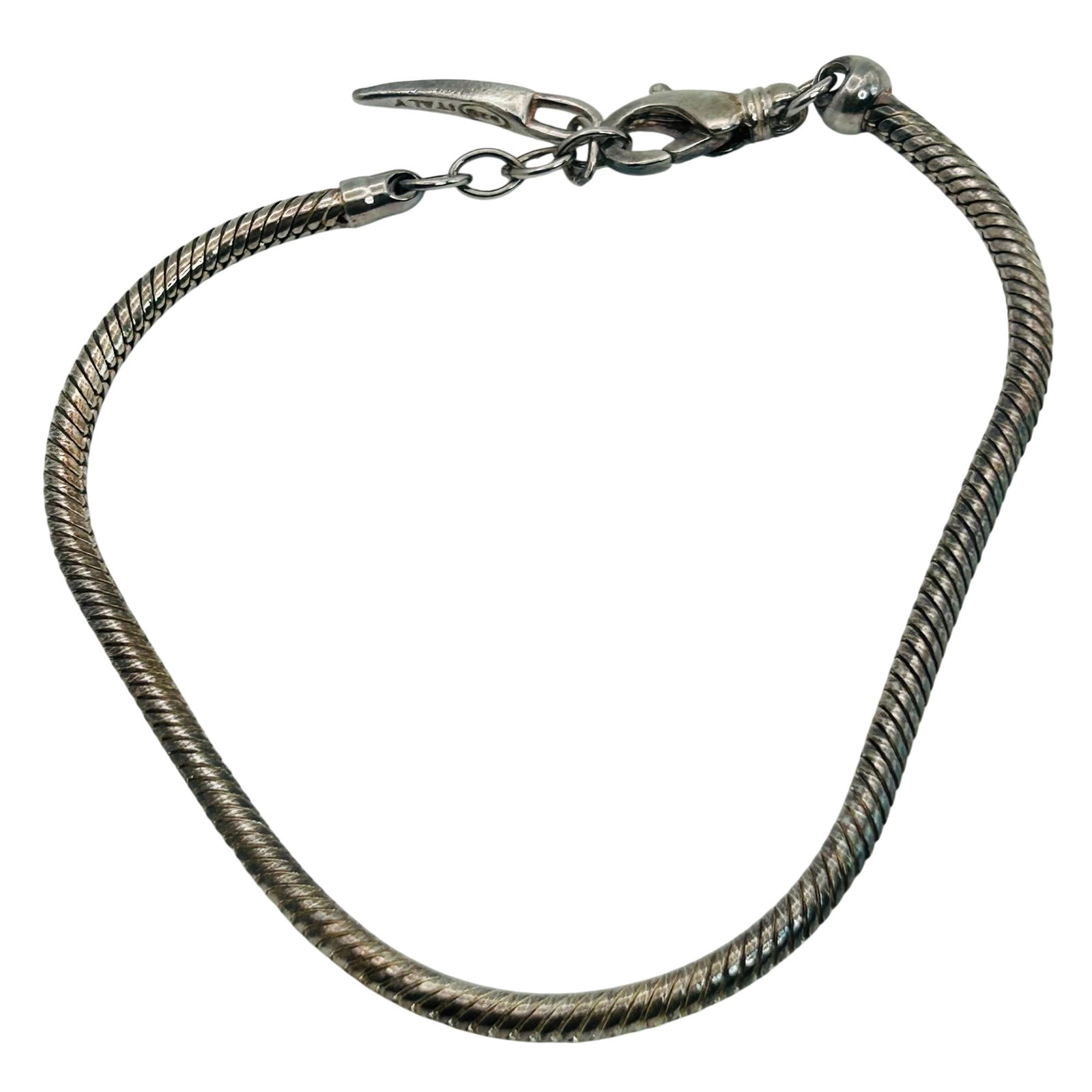 Italy Bacio Sterling Round Snake Chain Bracelet (1 of 6)
