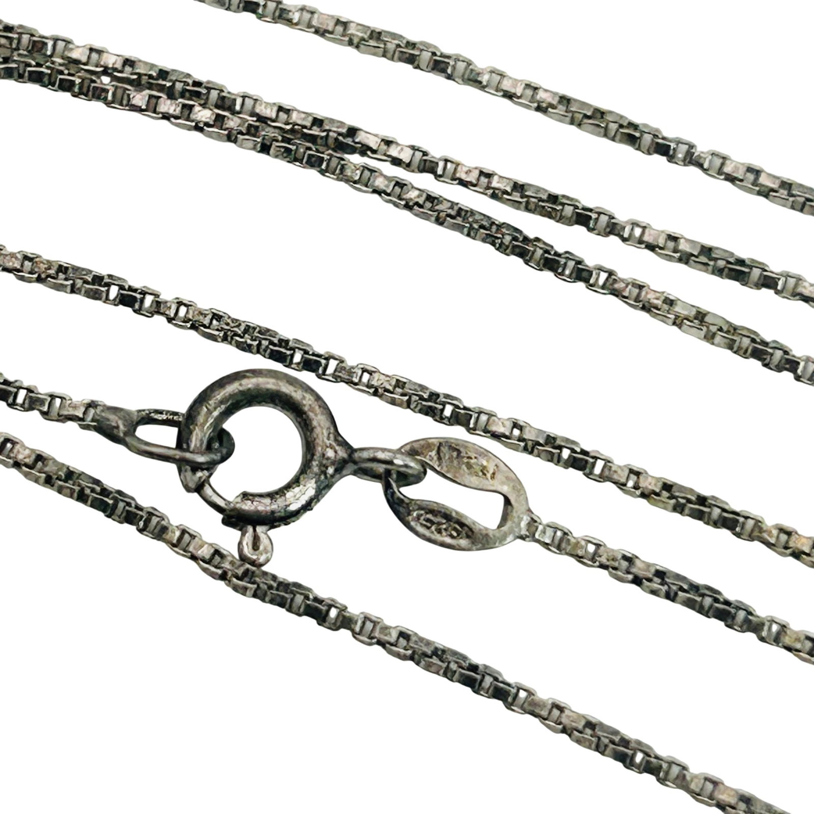 Italy Sterling Box Chain Necklace (1 of 4)