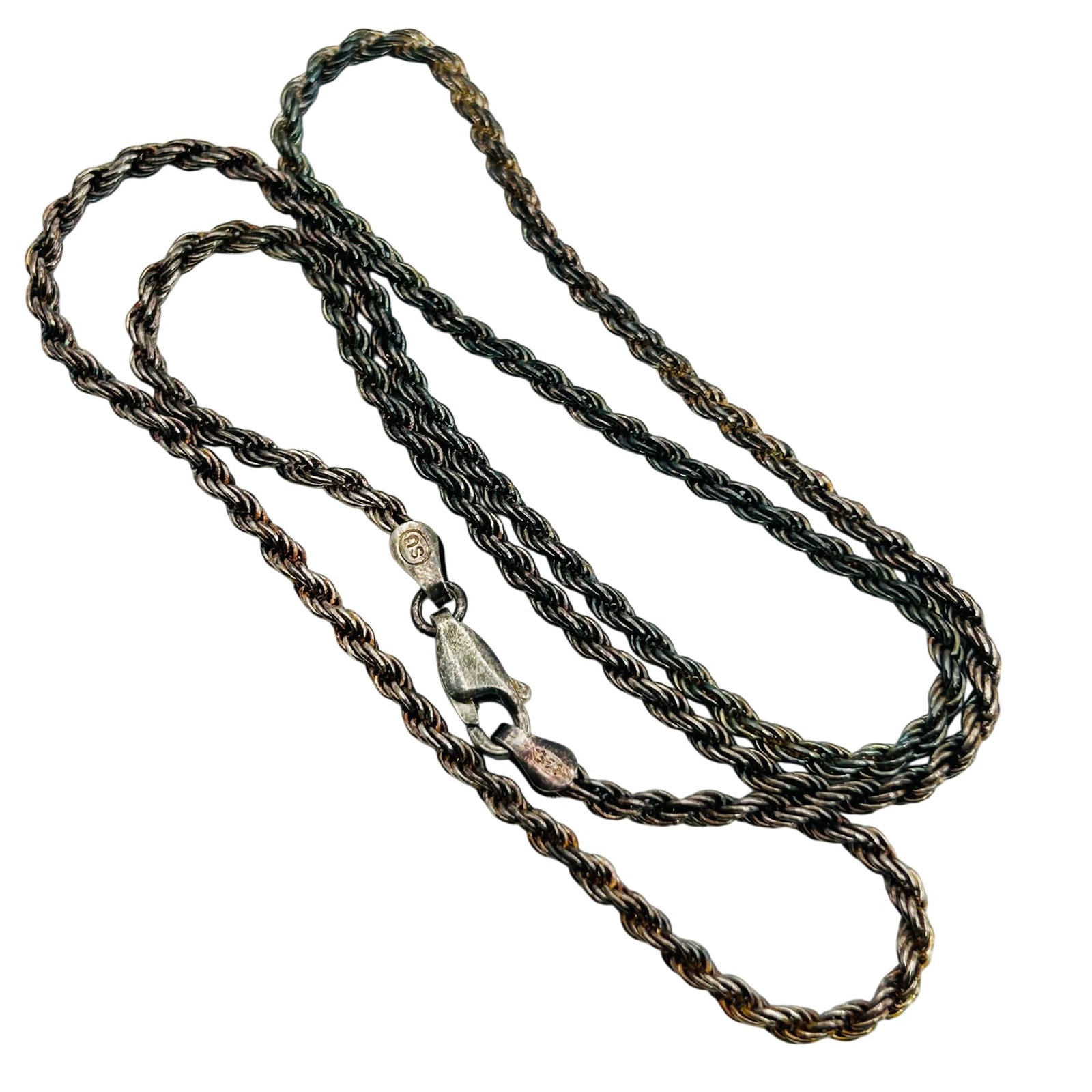 Italy Sterling Rope Chain Necklace (1 of 4)