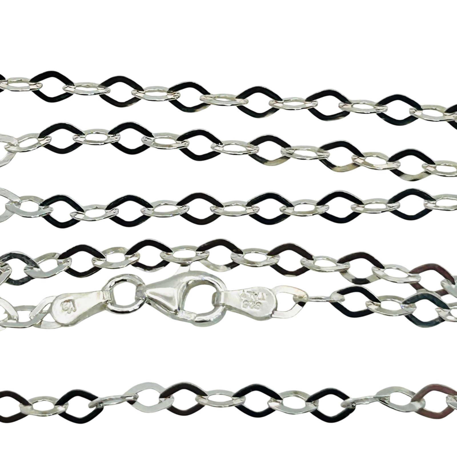 Signed Italy Sterling Chain Necklace (1 of 3)