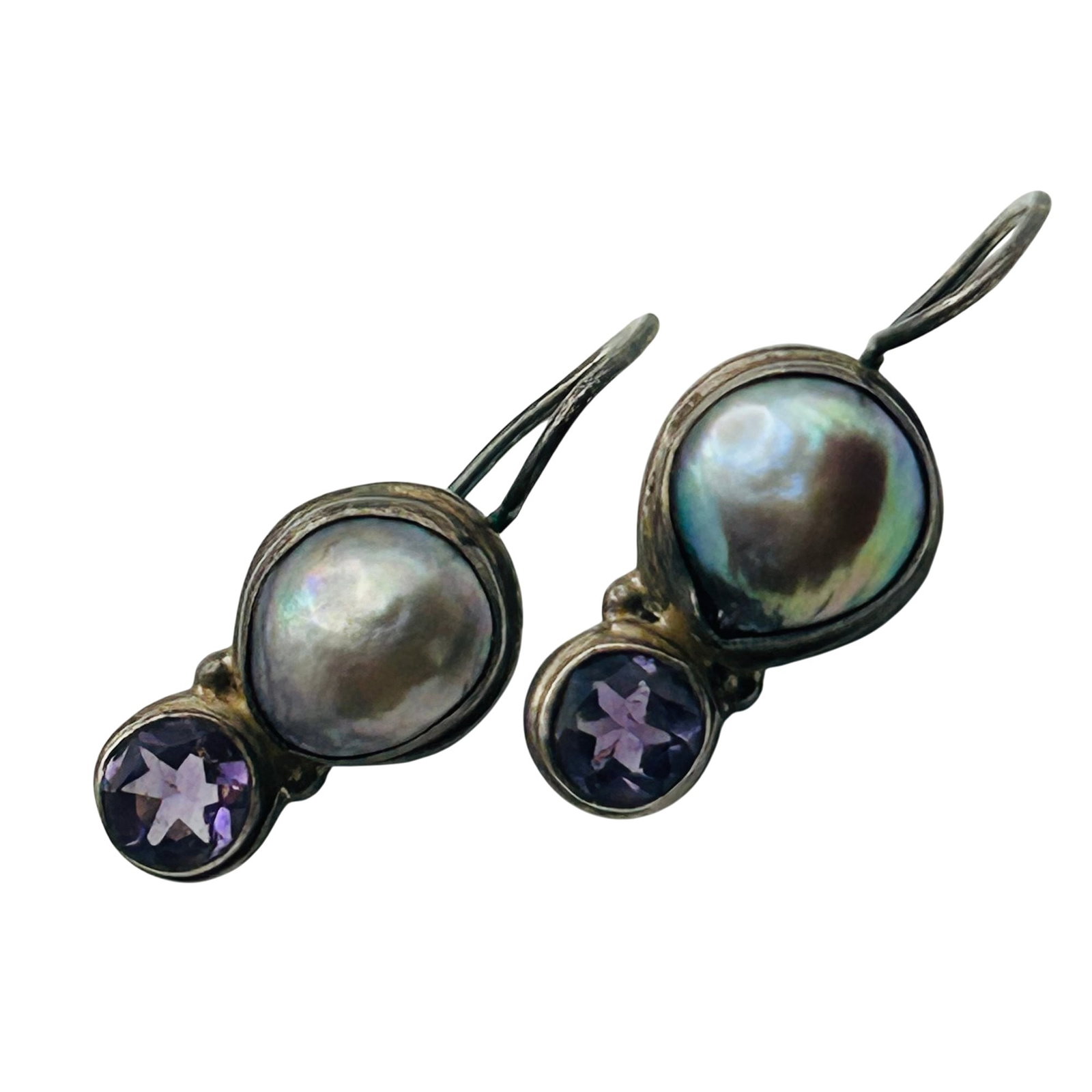 Sterling Multi Gem Hook Back Earrings (1 of 4)