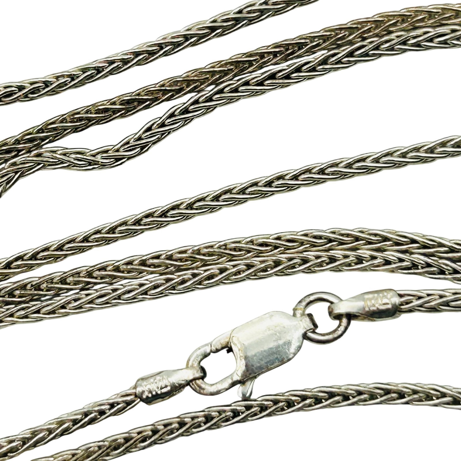 Italy Sterling Wheat Chain Necklace: Italy Sterling Wheat Chain Necklace. 7.3g
