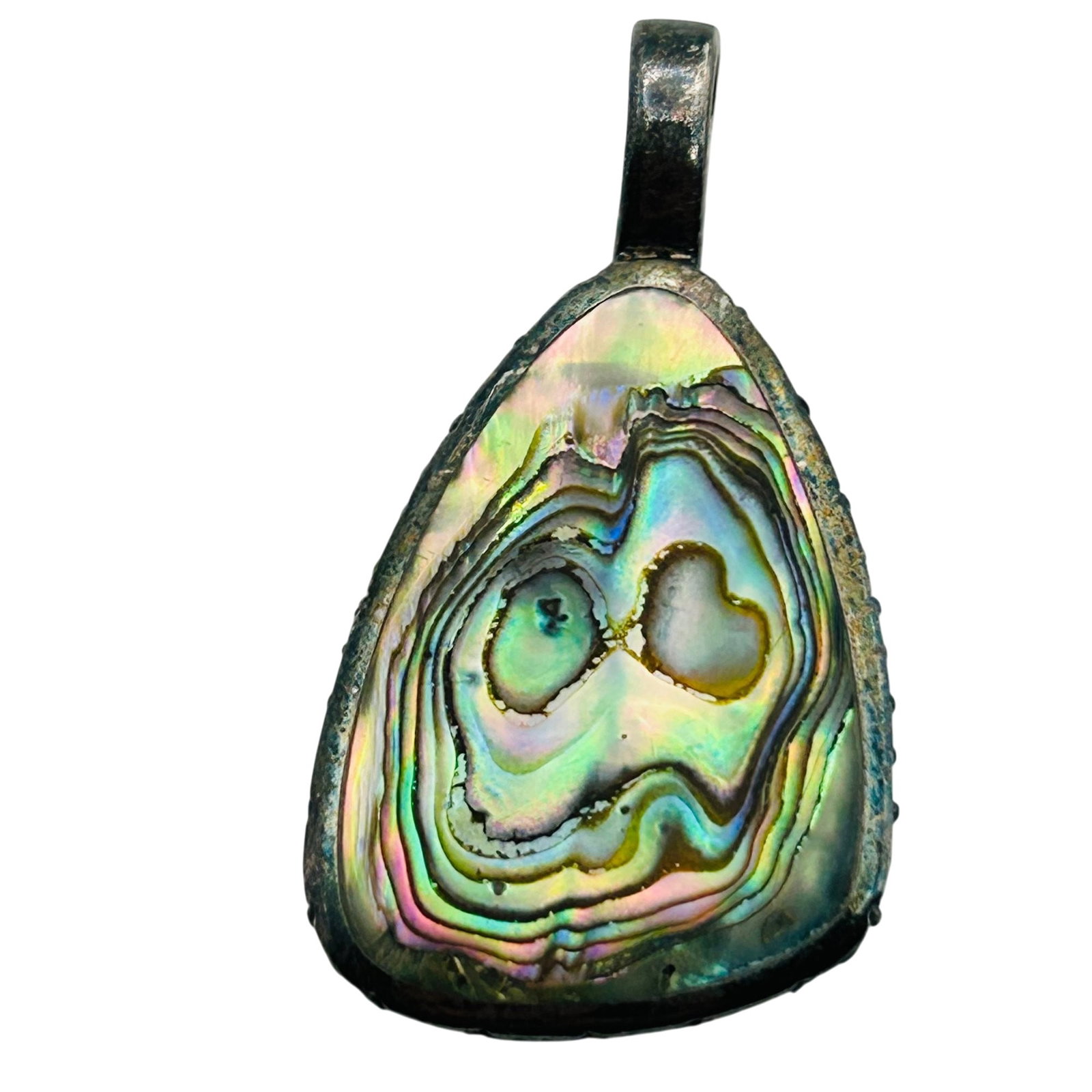Signed Sterling Abalone Pendant (1 of 4)