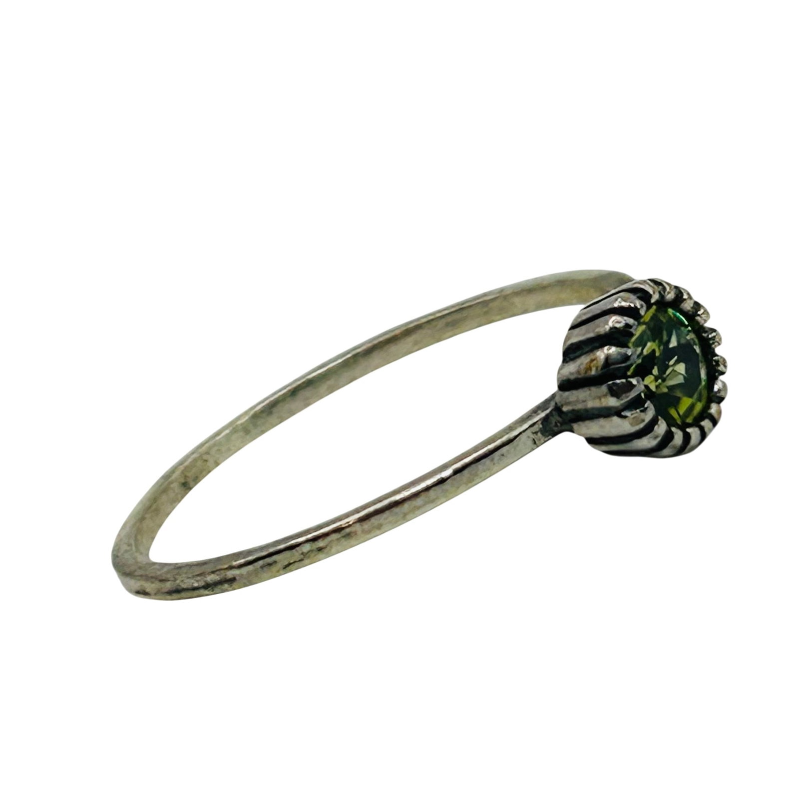 Israel Sterling Peridot Ring Sz 12 (1 of 7)