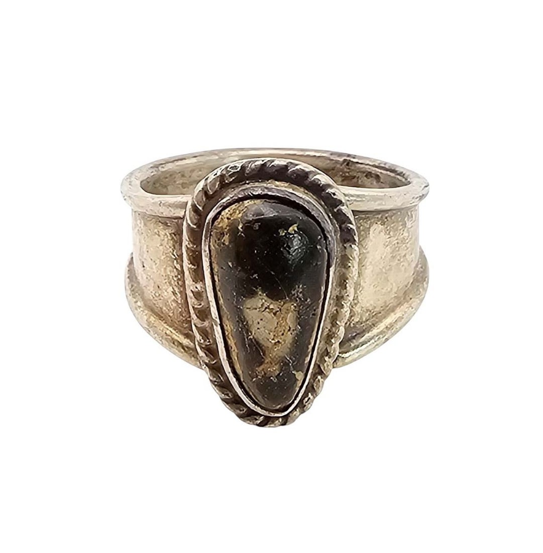 Native Natural Stone Sterling Silver Ring Size 7.25 7.3 G (1 of 4)