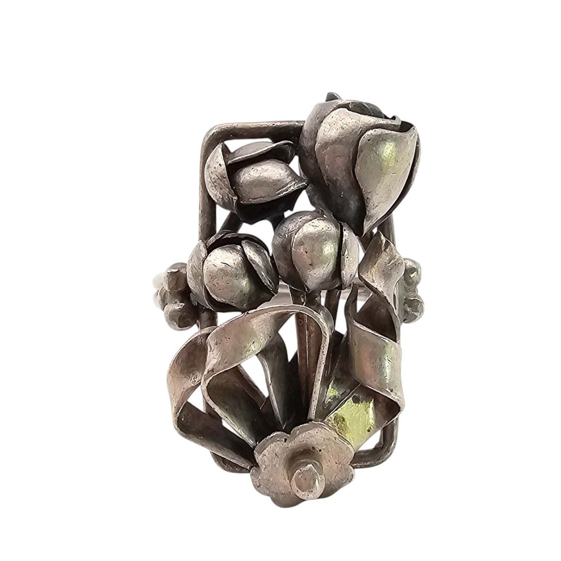 Mid Century Sterling Silver Adjustable Ring 7.6 G (1 of 5)