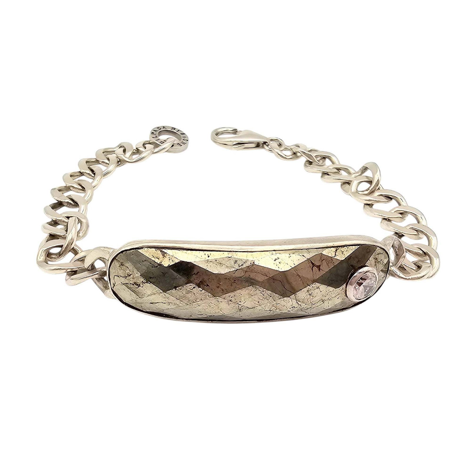 Silpada Hematite? Rhinestone Sterling Silver Bracelet 22.3 G (1 of 4)