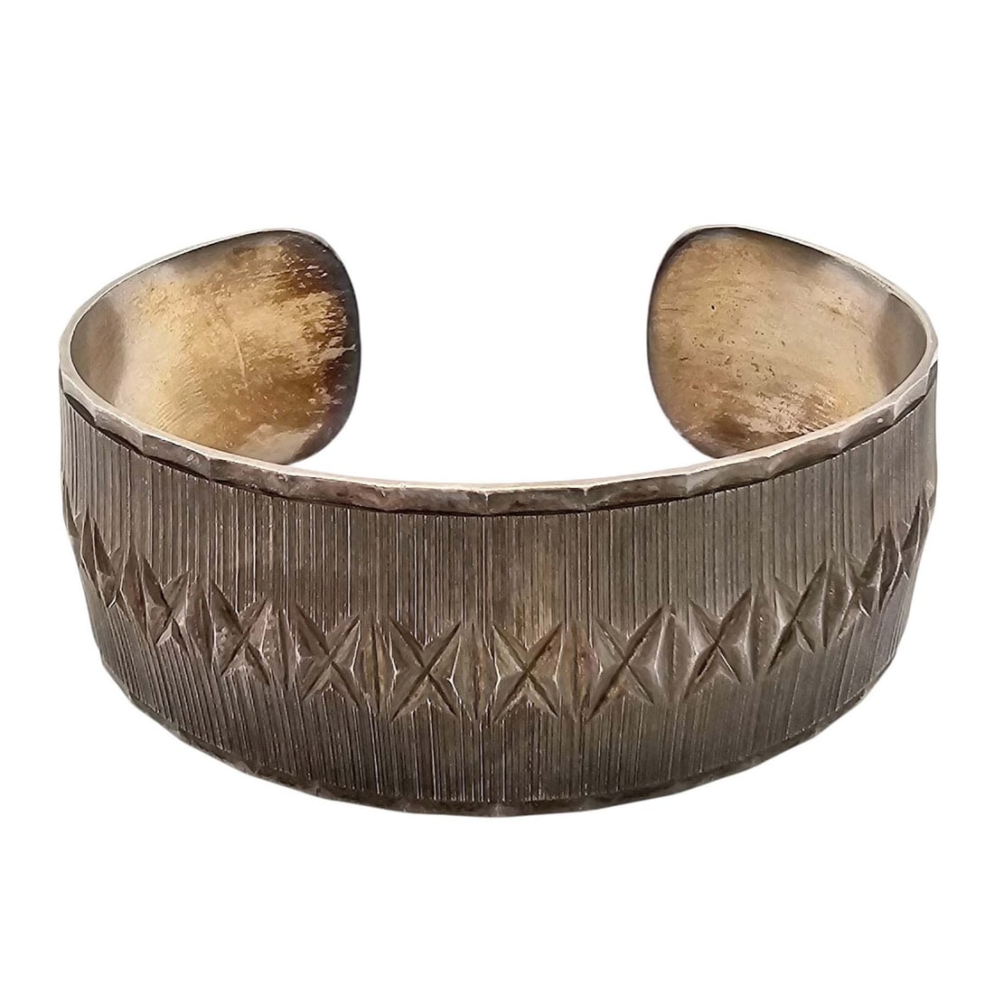 Gotham Sterling Silver Textured Cuff Bracelet 33 G (1 of 5)