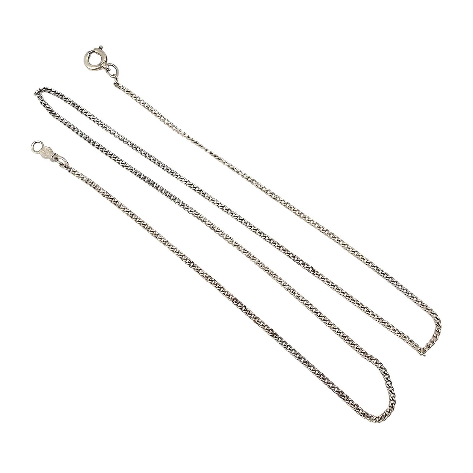 Sterling Silver Curb Chain Necklace 2.1 G: Sterling Silver Curb Chain Necklace 2.1 G