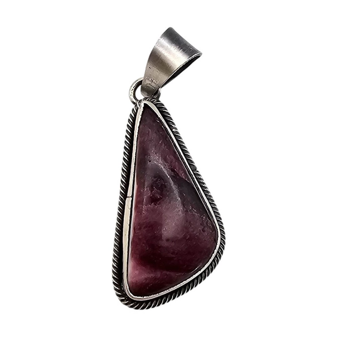 Scott Skeets Navajo Spiny Oyster Sterling Silver Pendant 5.9 G: Scott Skeets Navajo Spiny Oyster Sterling Silver Pendant 5.9 G