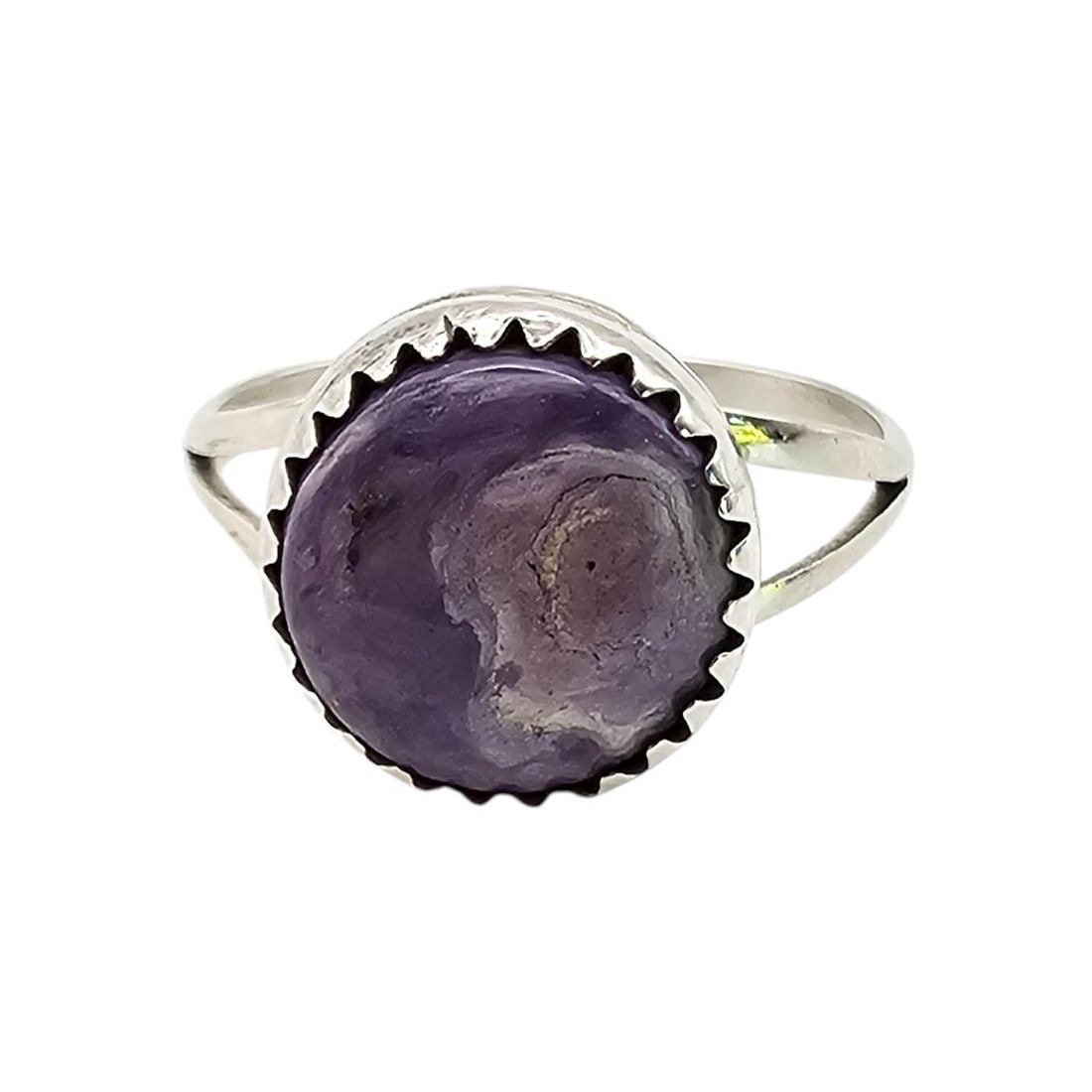 Running Bear Navajo Charoite Sterling Silver Ring Size 5.5 1.9 G: Running Bear Navajo Charoite Sterling Silver Ring Size 5.5 1.9 G