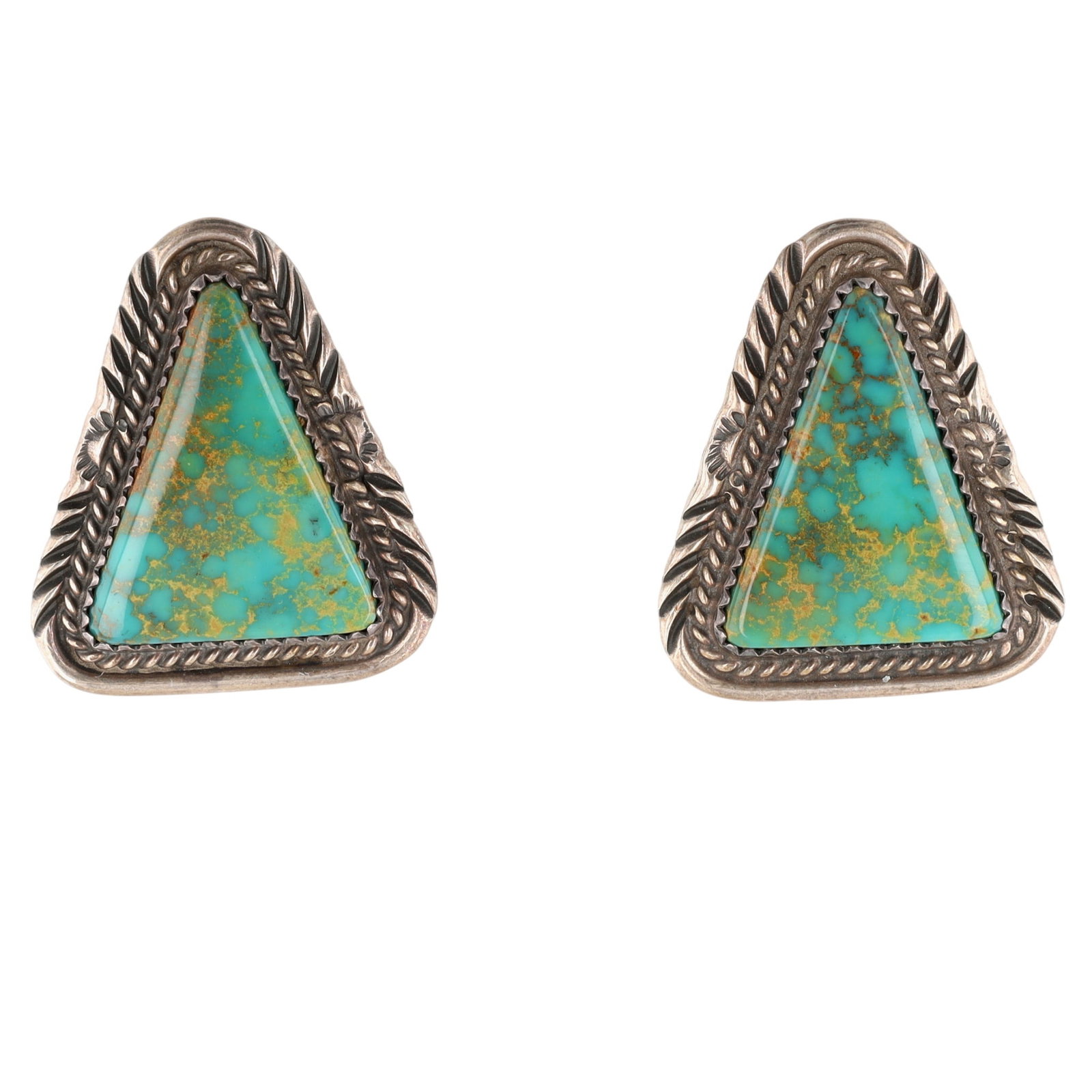 Navajo Sterling Turquoise Earrings (1 of 4)