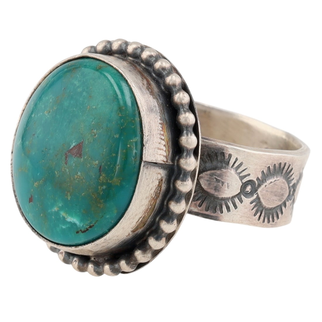 Eli Skeets Navajo Sterling Royston Turquoise Ring Sz 6.5 (1 of 6)