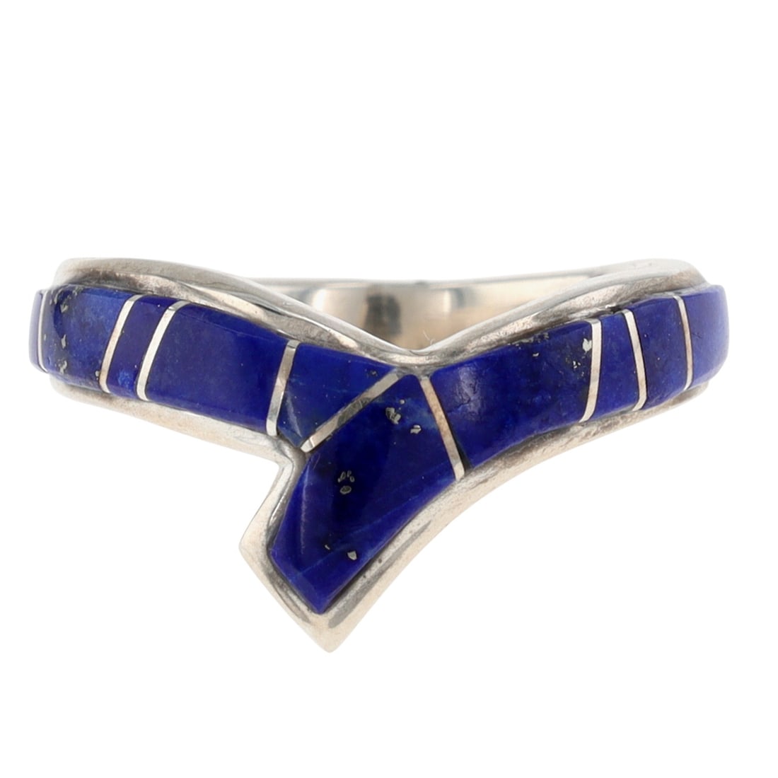 Joanna Charlie Navajo Sterling Lapis Lazuli Inlay Ring Sz 6 (1 of 7)