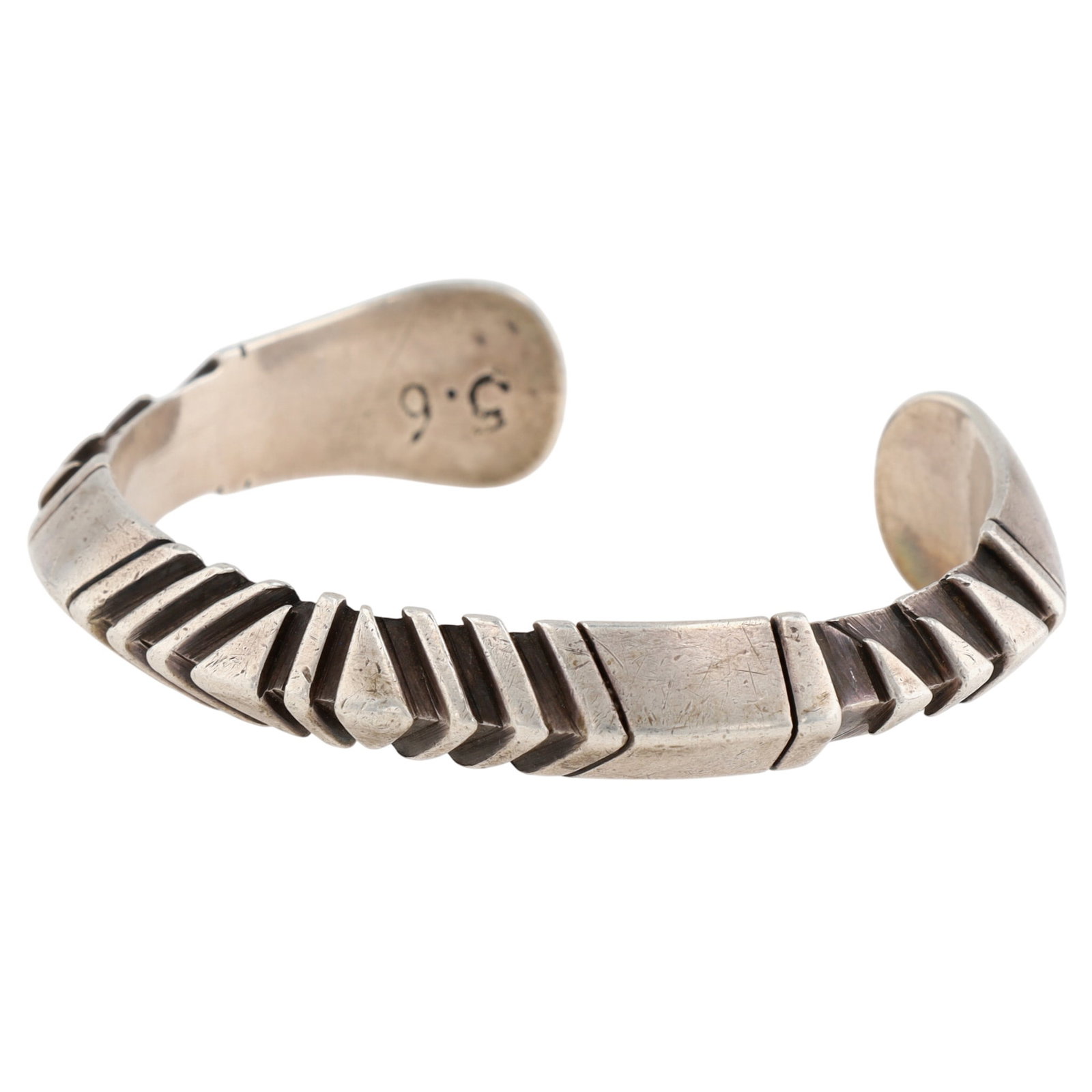 Isaiah Ortiz San Felipe Sterling Contemporary Cuff Bracelet (1 of 7)