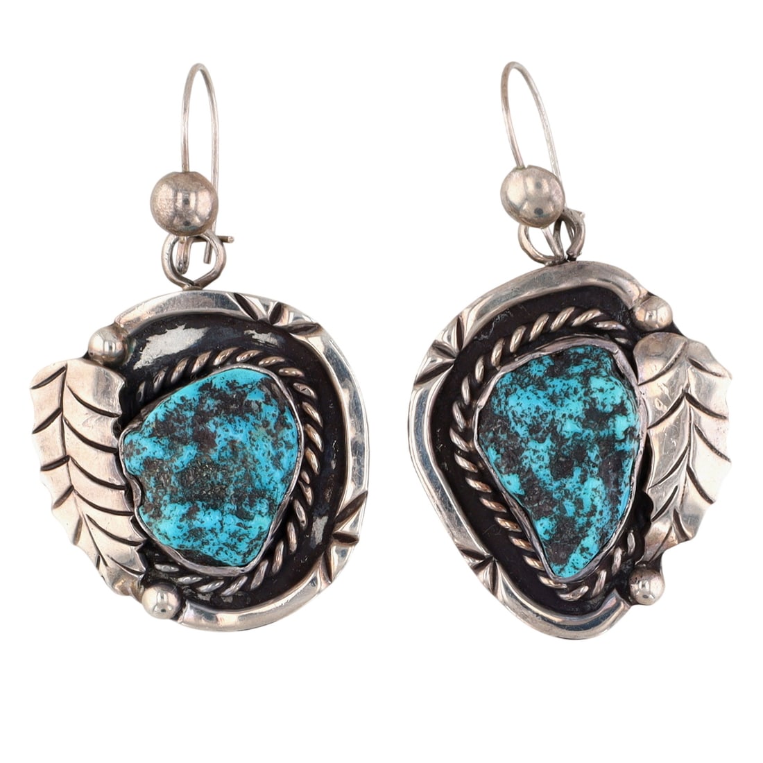 Vintage Navajo Sterling Turquoise Earrings (1 of 4)