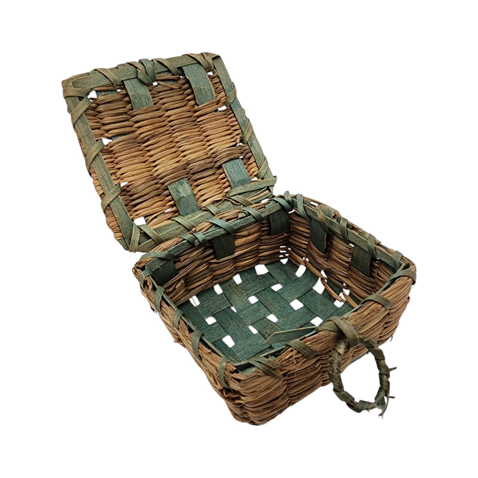 Native American Miniature Lidded Basket (1 of 7)