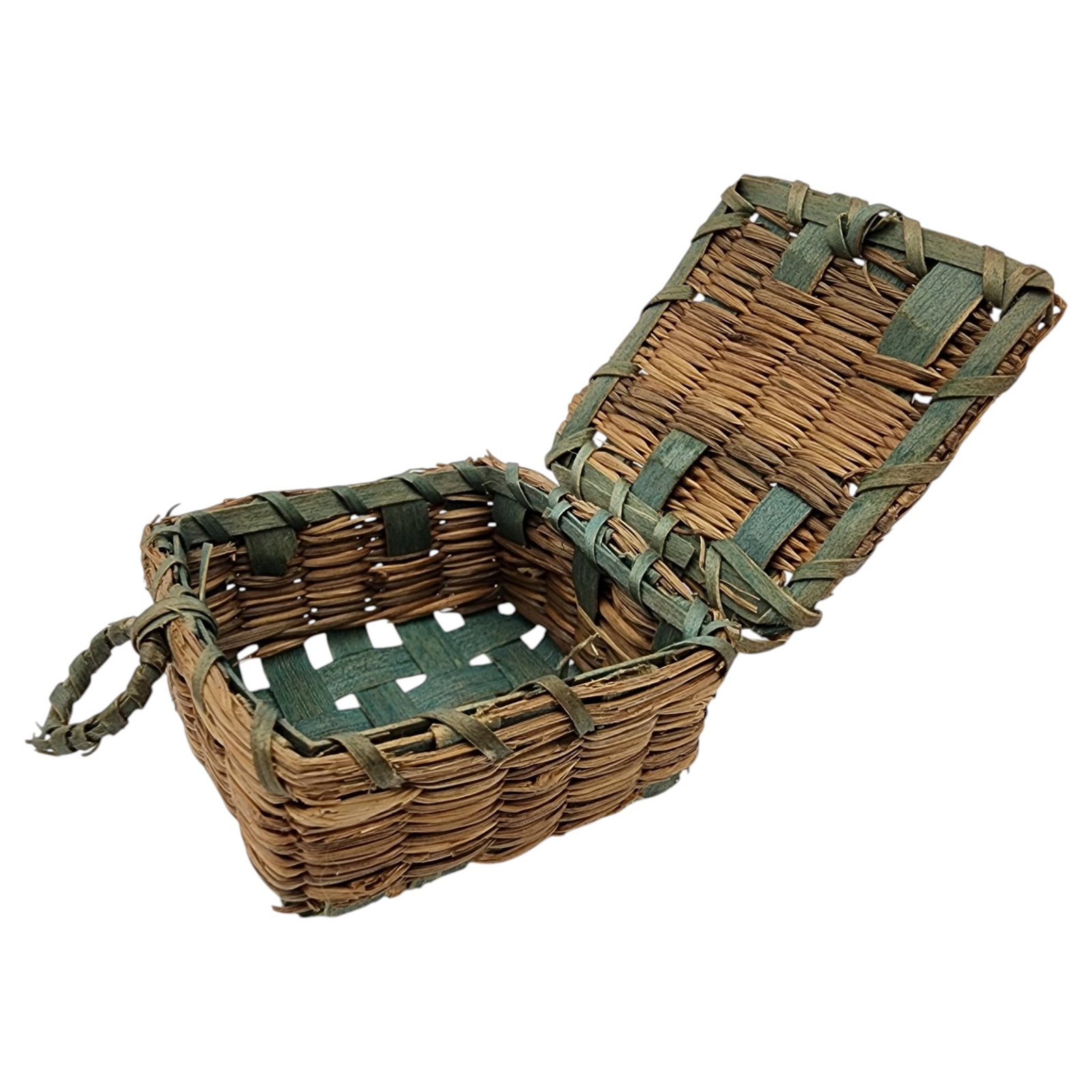 Native American Miniature Lidded Basket - 2