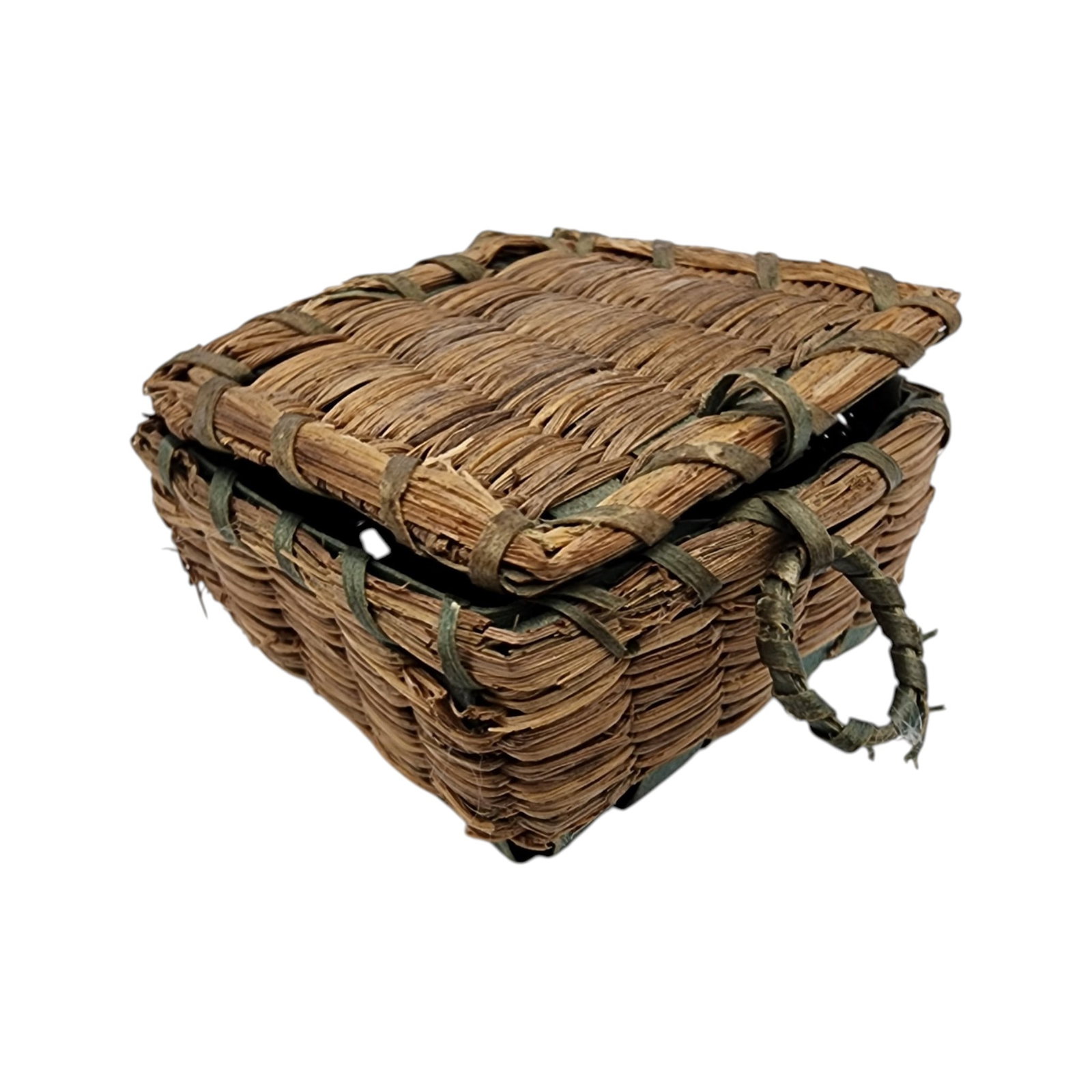 Native American Miniature Lidded Basket - 3