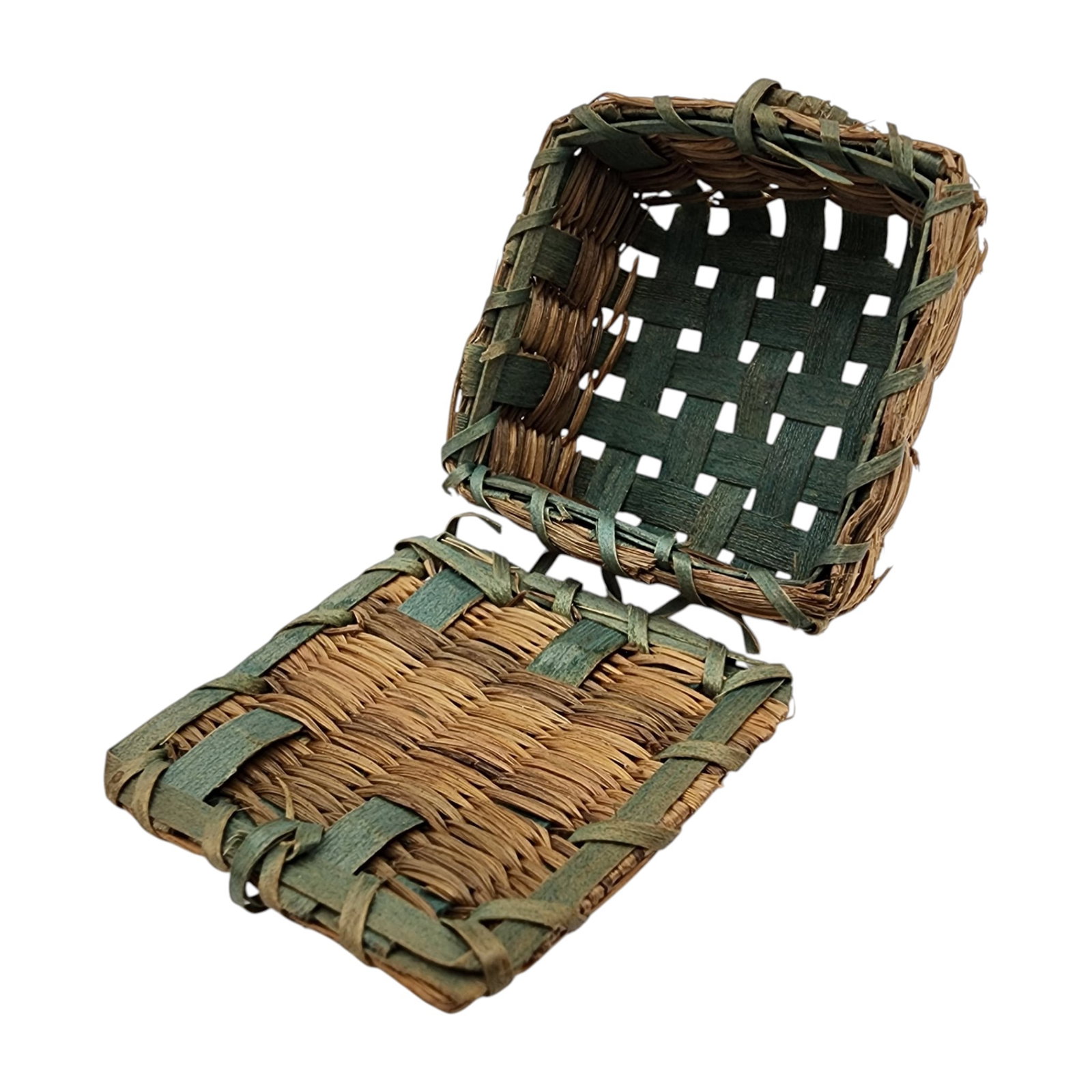 Native American Miniature Lidded Basket - 5