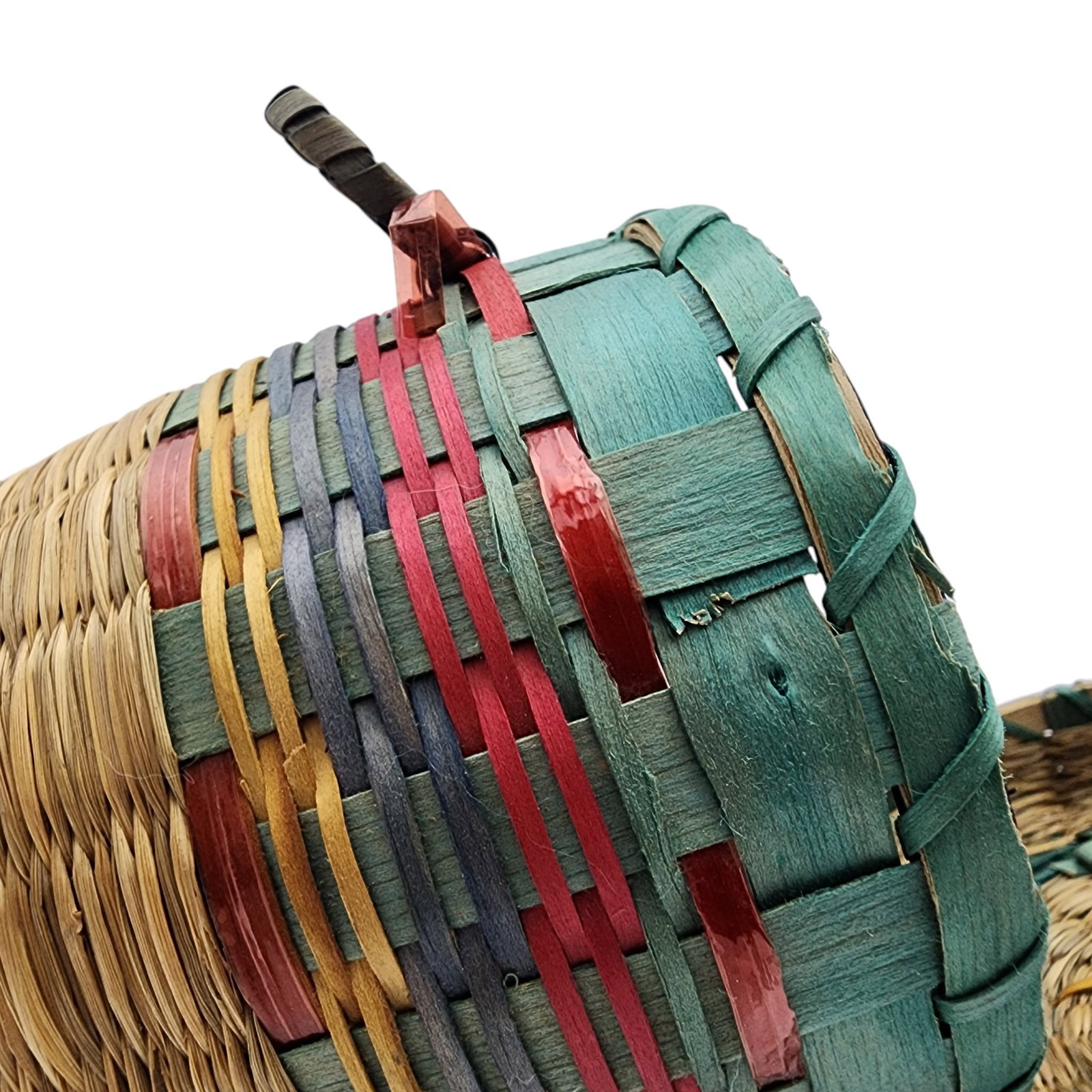 Native American Lidded Hanging Basket - 11