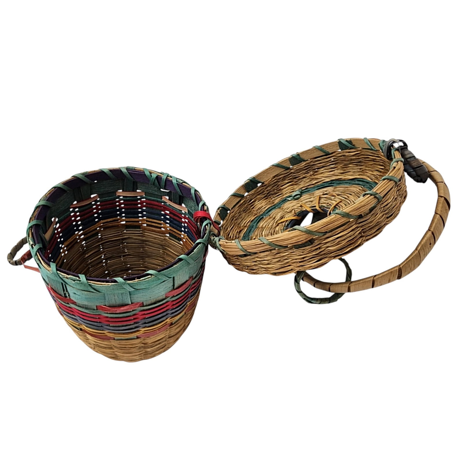 Native American Lidded Hanging Basket - 4