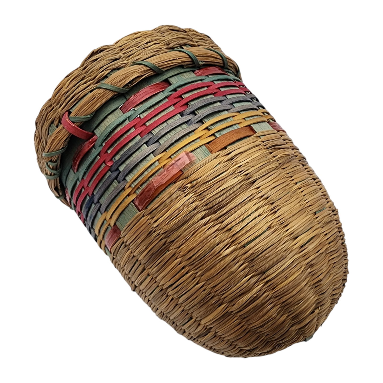 Native American Lidded Hanging Basket - 8