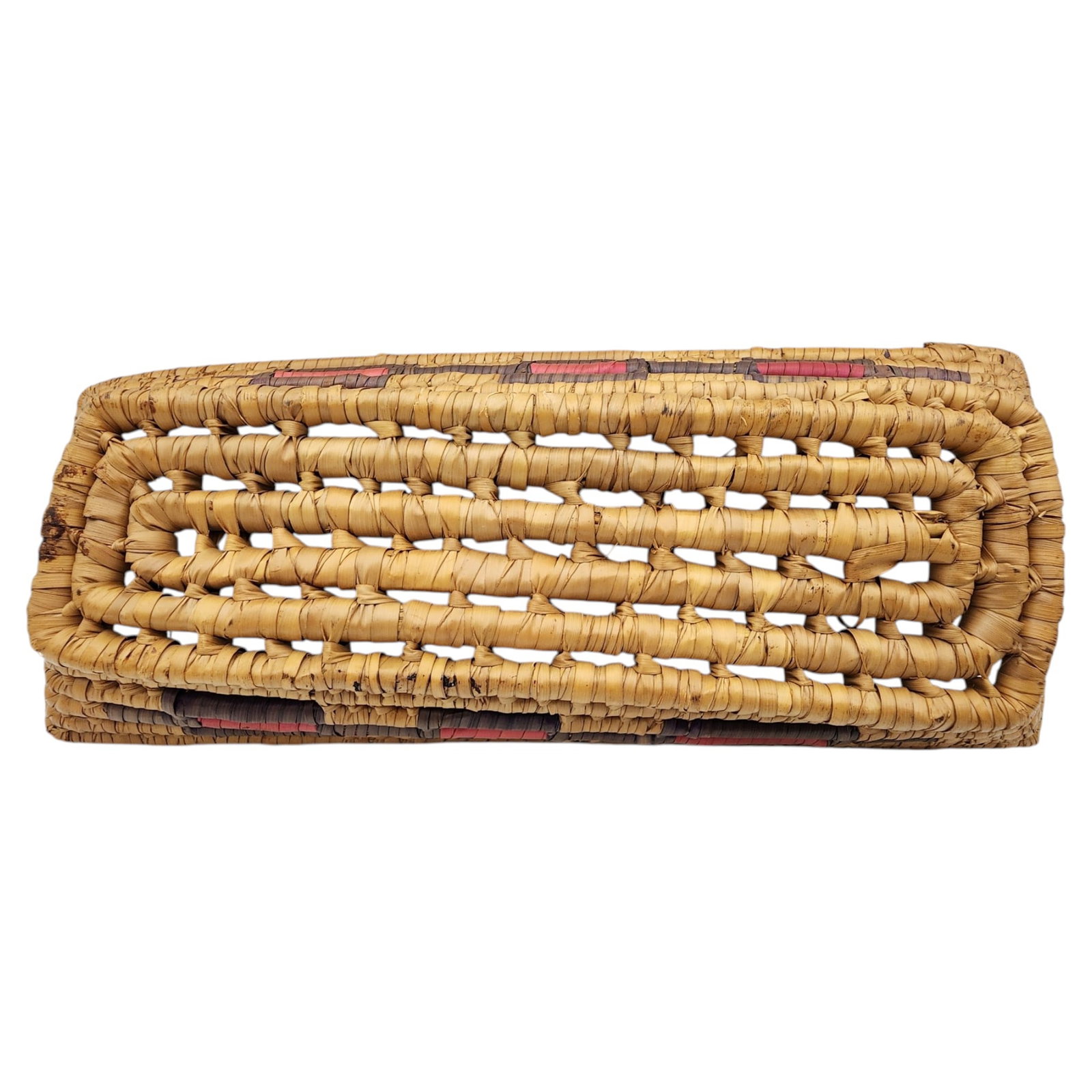 Native American Woven Rectangle Basket - 3