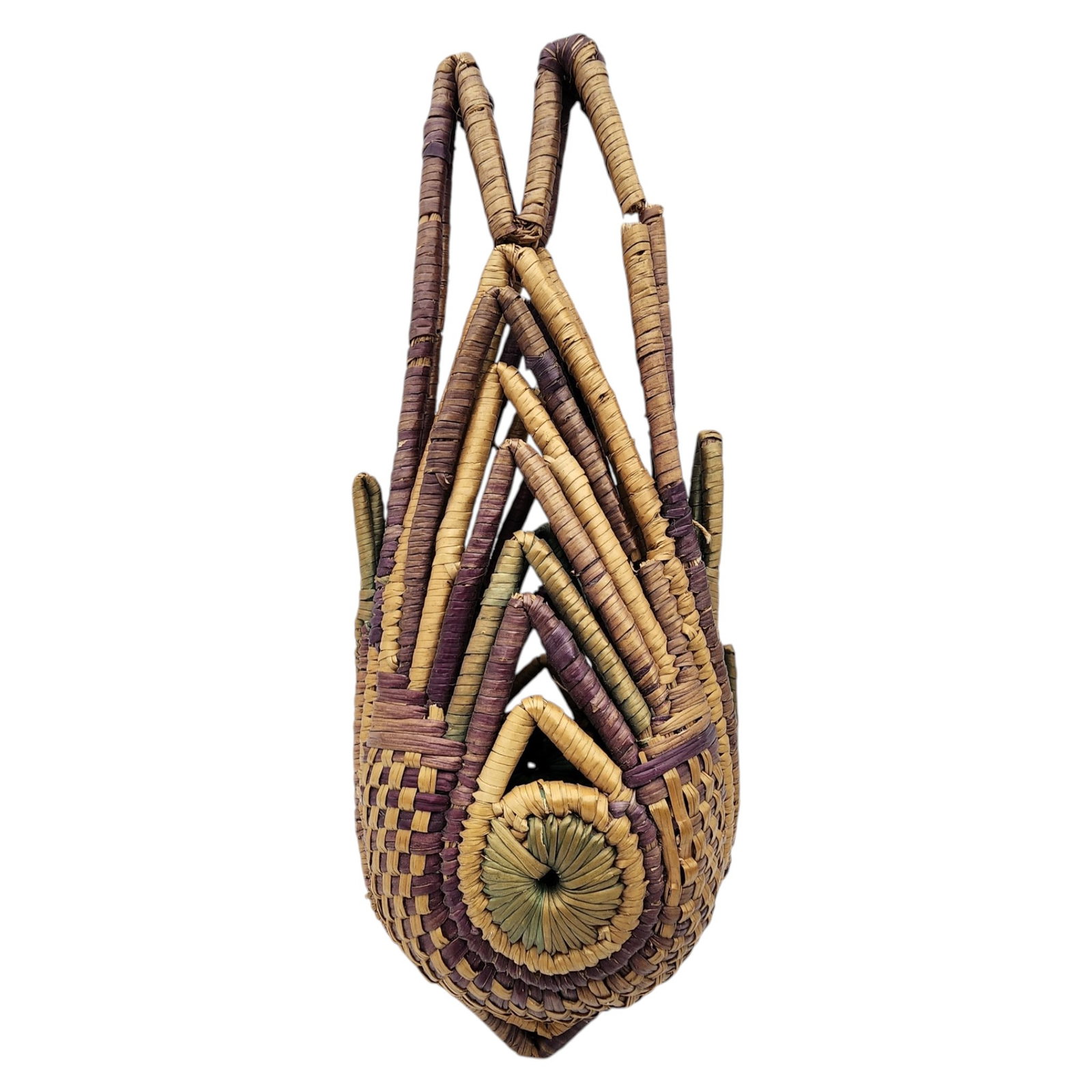 Native American Woven Basket Pouch - 3