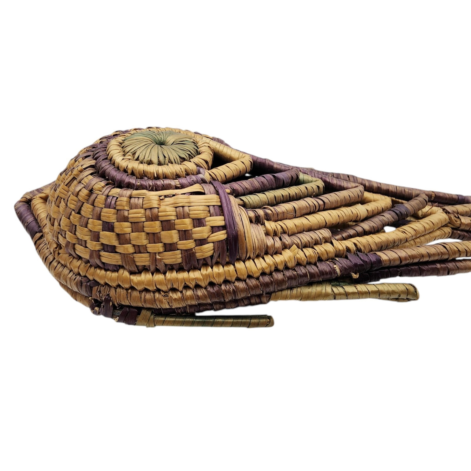 Native American Woven Basket Pouch - 4