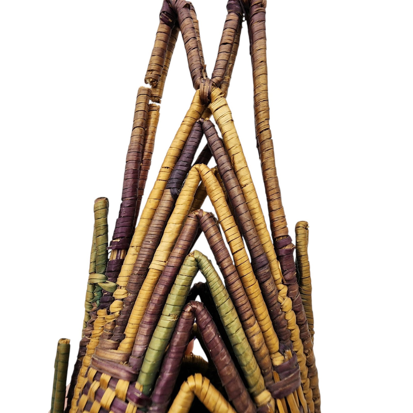 Native American Woven Basket Pouch - 5