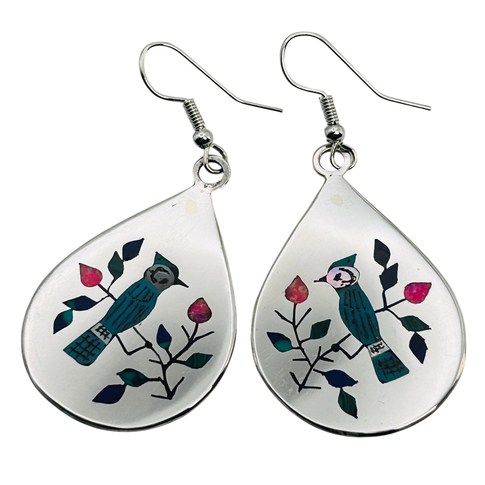Raymond Boyd Navajo Sterling Hummingbird Earrings (1 of 6)