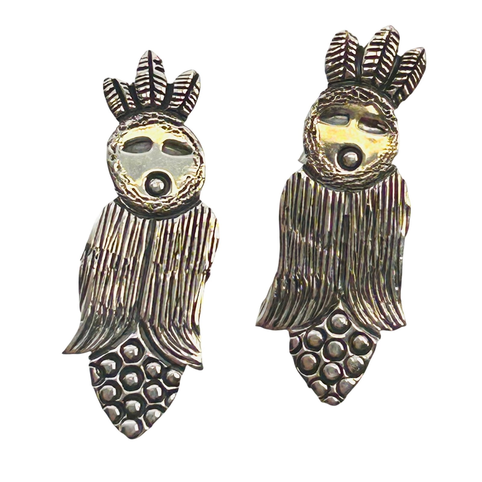 Zandra Tahy Navajo Sterling Corn Maiden Earrings (1 of 6)